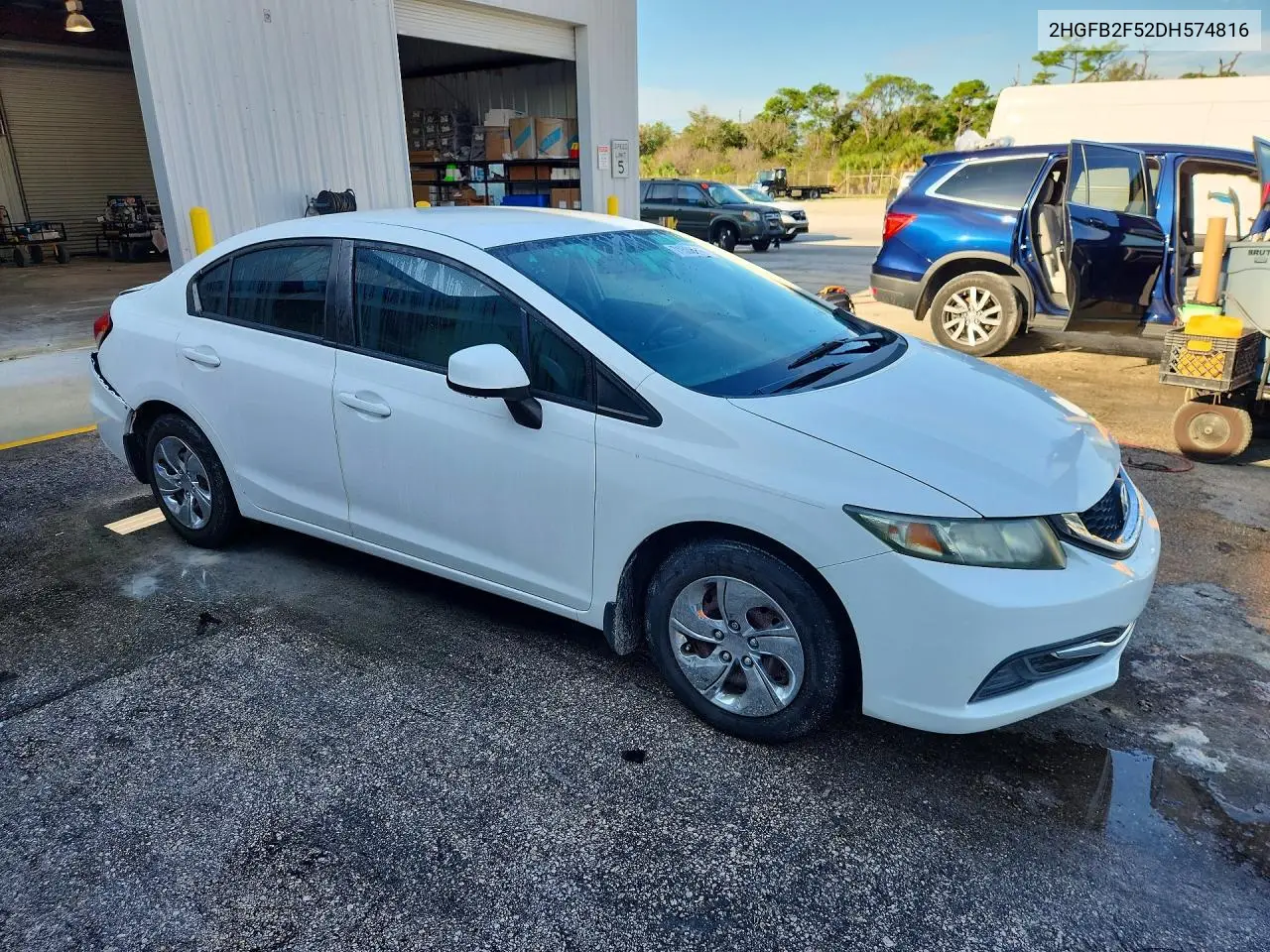 2013 HONDA CIVIC VIN 2HGFB2F52DH574816 — фото 4