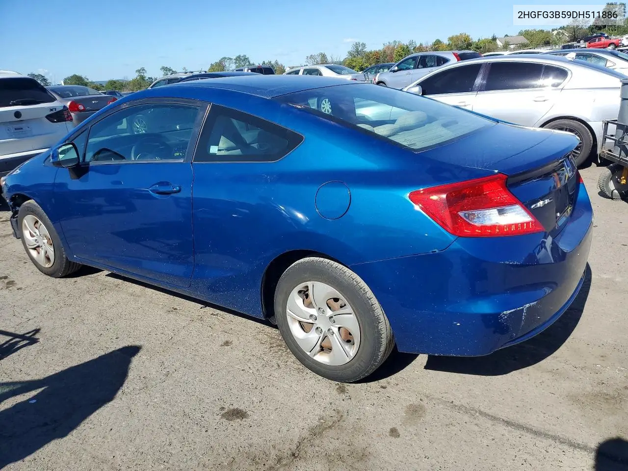 2013 HONDA CIVIC VIN 2HGFG3B59DH511886 — фото 2