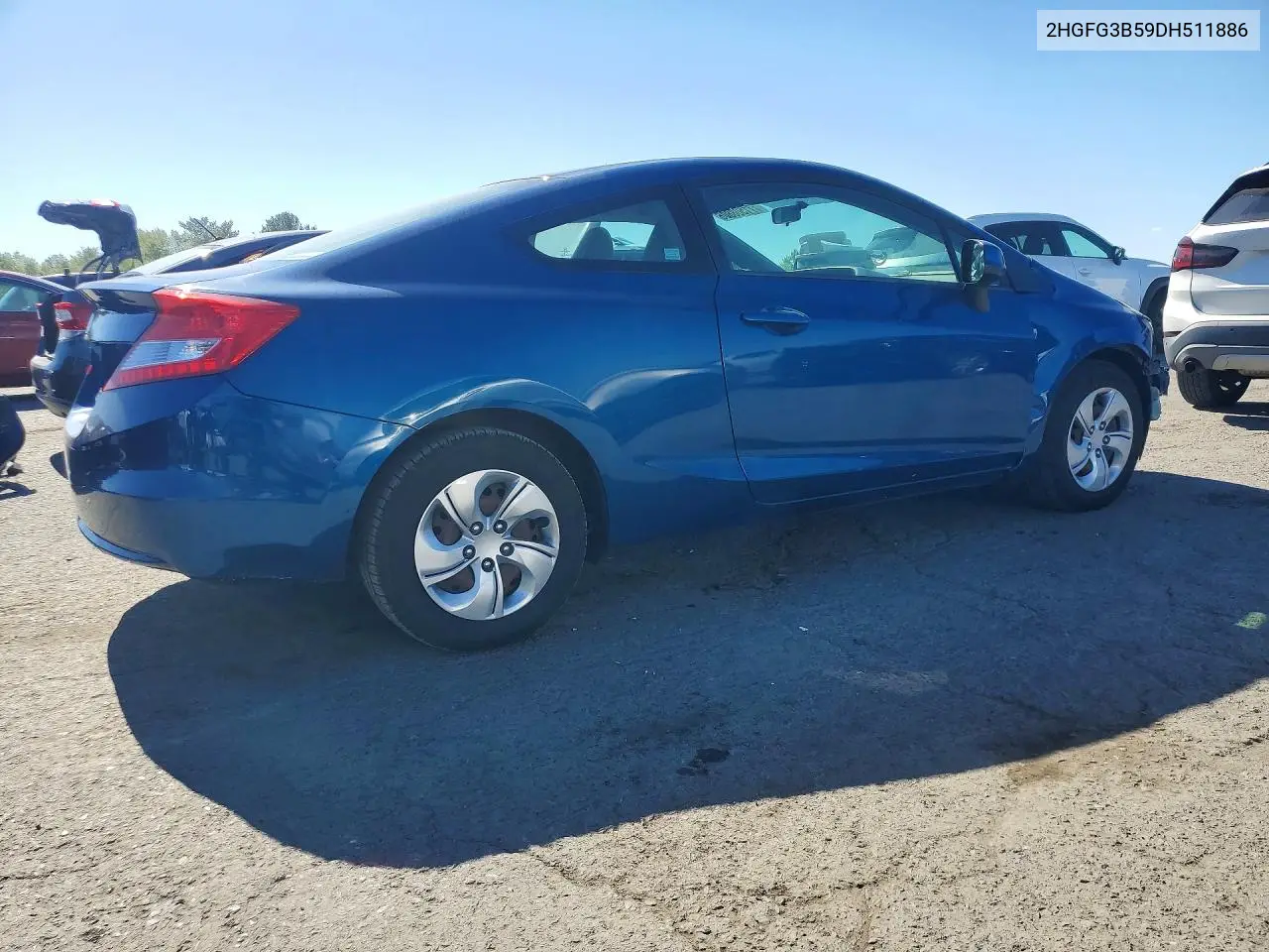 2013 HONDA CIVIC VIN 2HGFG3B59DH511886 — фото 3