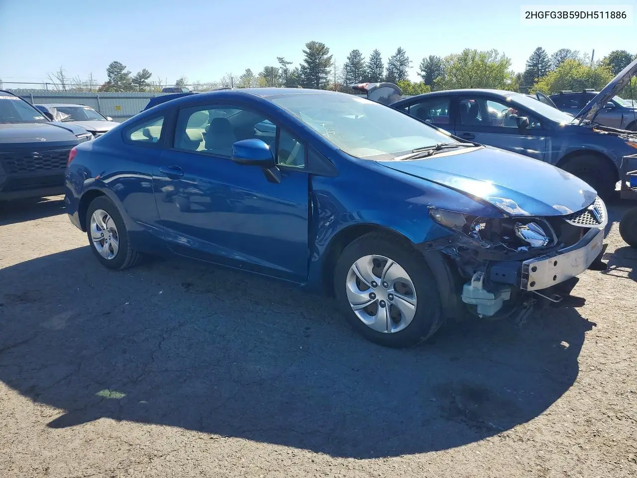 2013 HONDA CIVIC VIN 2HGFG3B59DH511886 — фото 4