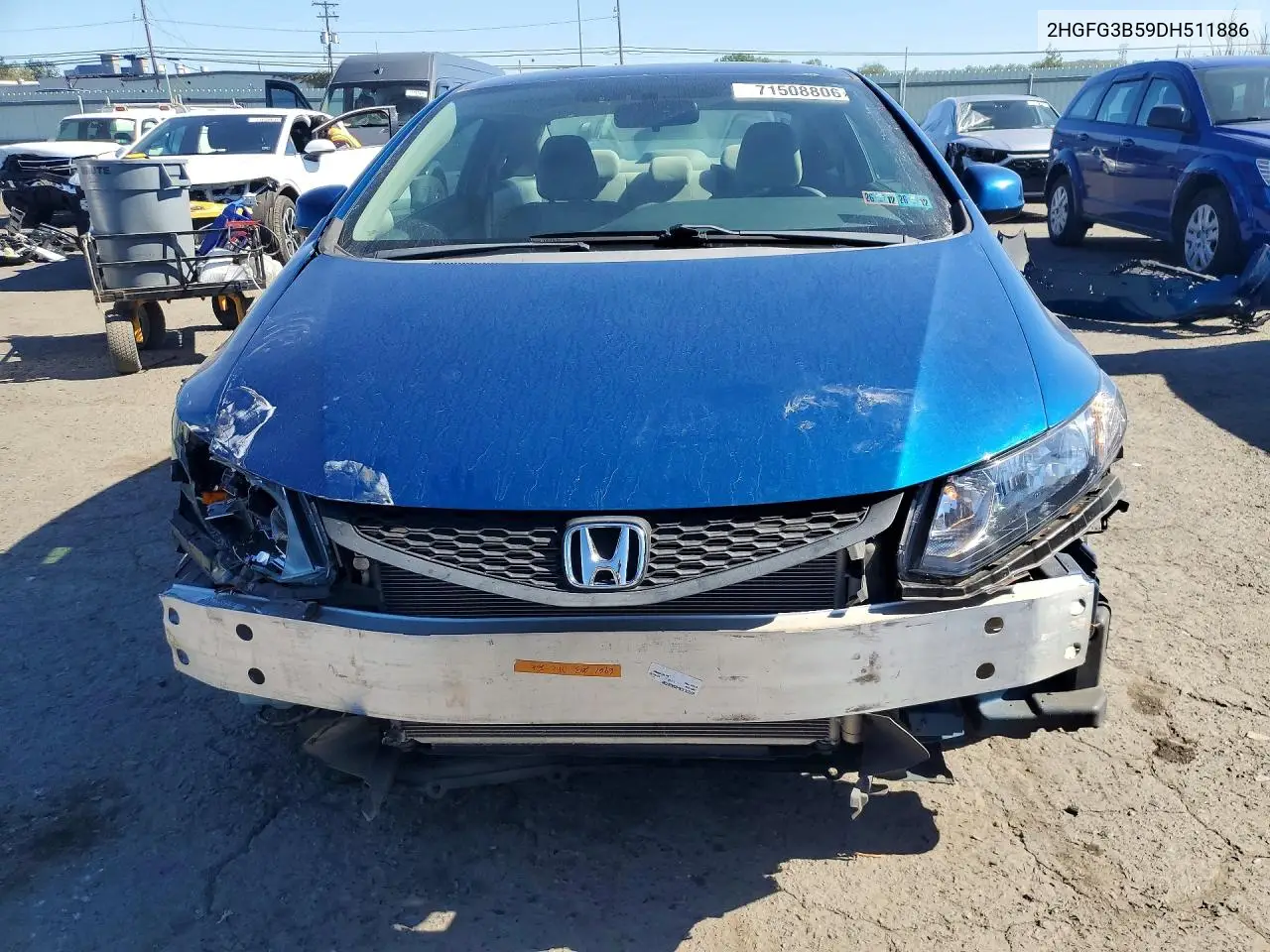 2013 HONDA CIVIC VIN 2HGFG3B59DH511886 — фото 5