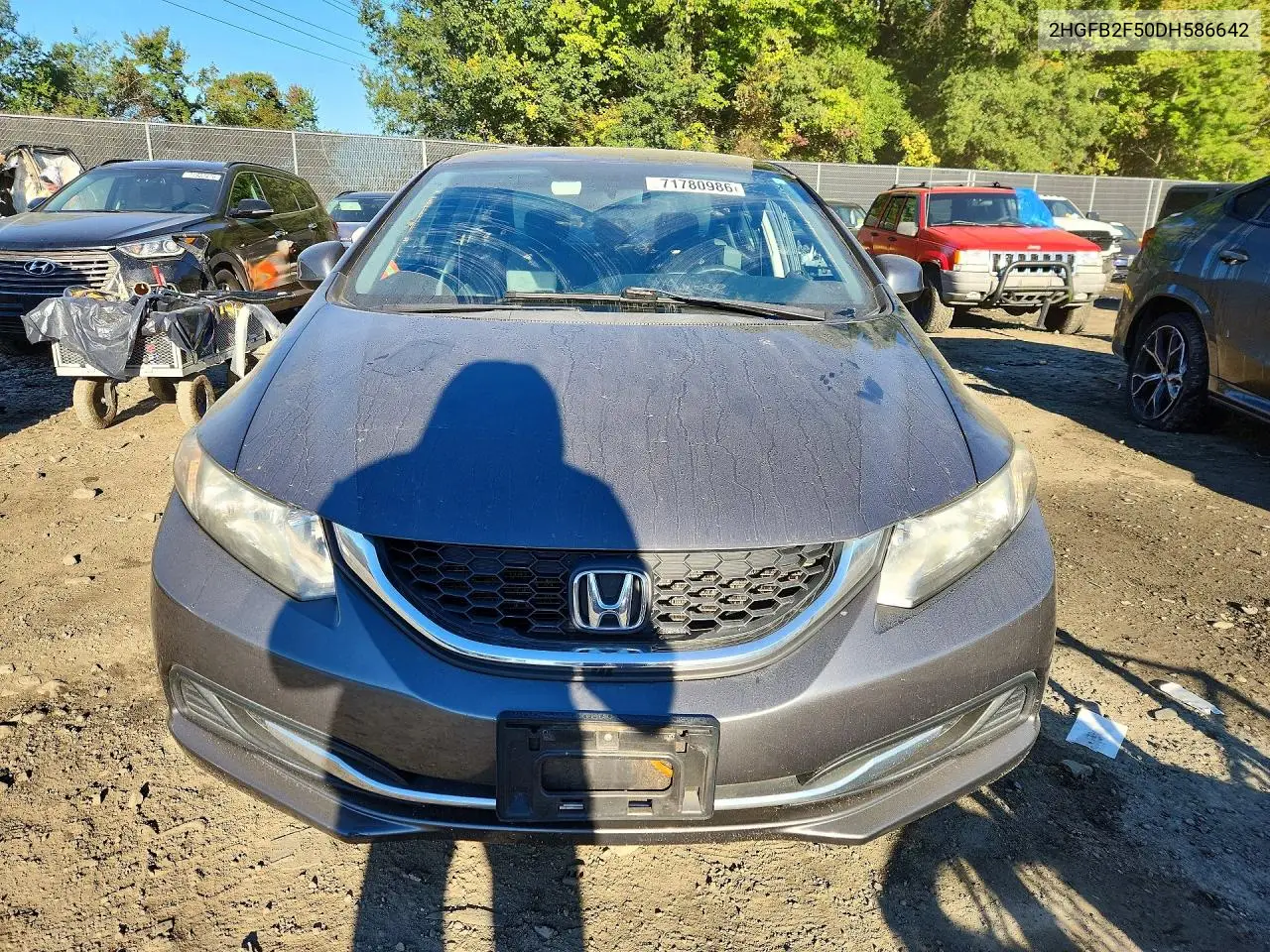 2013 HONDA CIVIC VIN 2HGFB2F50DH586642 — фото 5