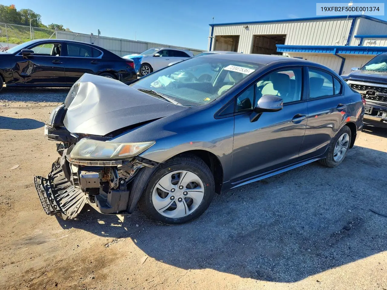 HONDA CIVIC 2013, VIN 19XFB2F50DE001374