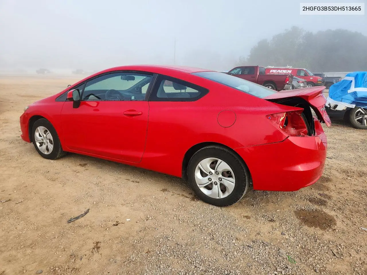 2013 HONDA CIVIC VIN 2HGFG3B53DH513665 — фото 2