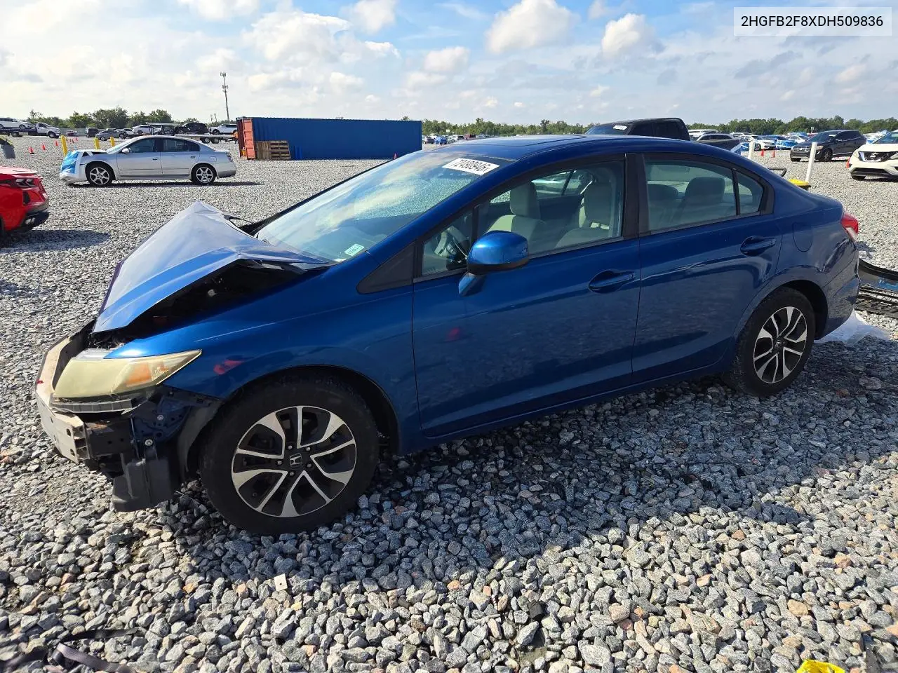 HONDA CIVIC 2013, VIN 2HGFB2F8XDH509836