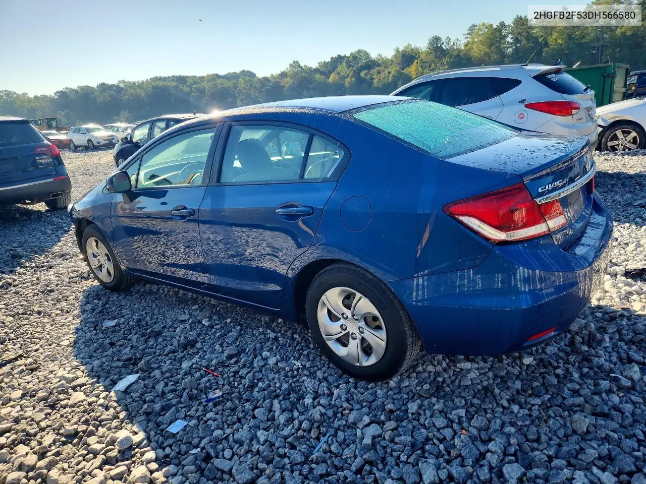 2013 HONDA CIVIC VIN 2HGFB2F53DH566580 — фото 2