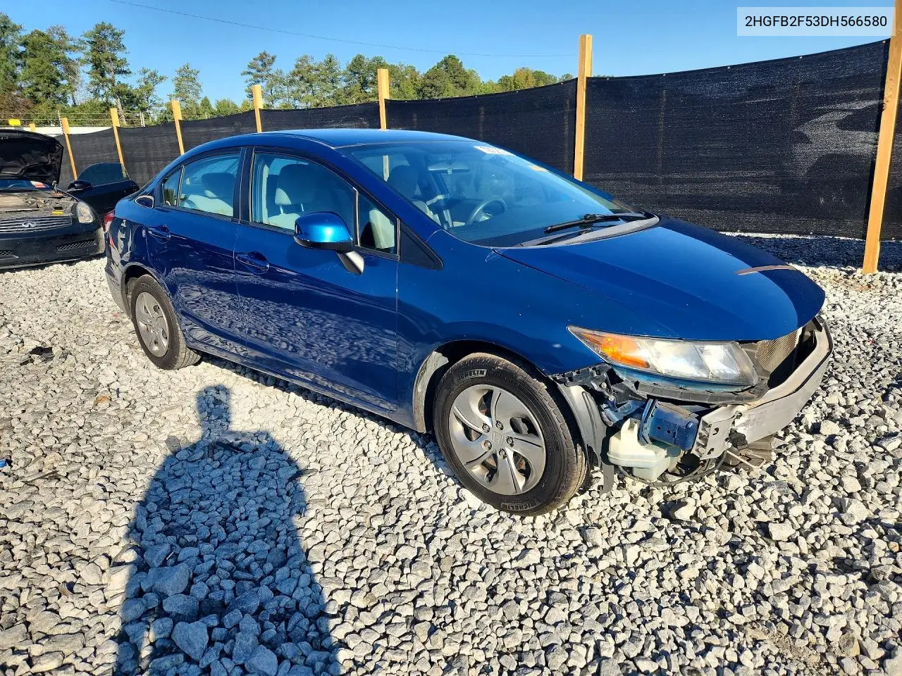 2013 HONDA CIVIC VIN 2HGFB2F53DH566580 — фото 4