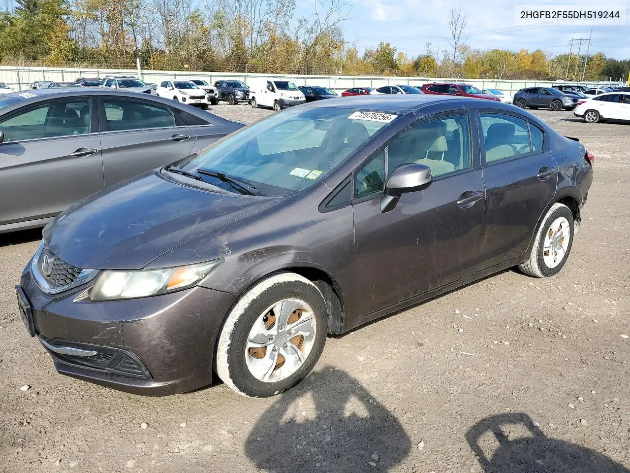HONDA CIVIC 2013, VIN 2HGFB2F55DH519244