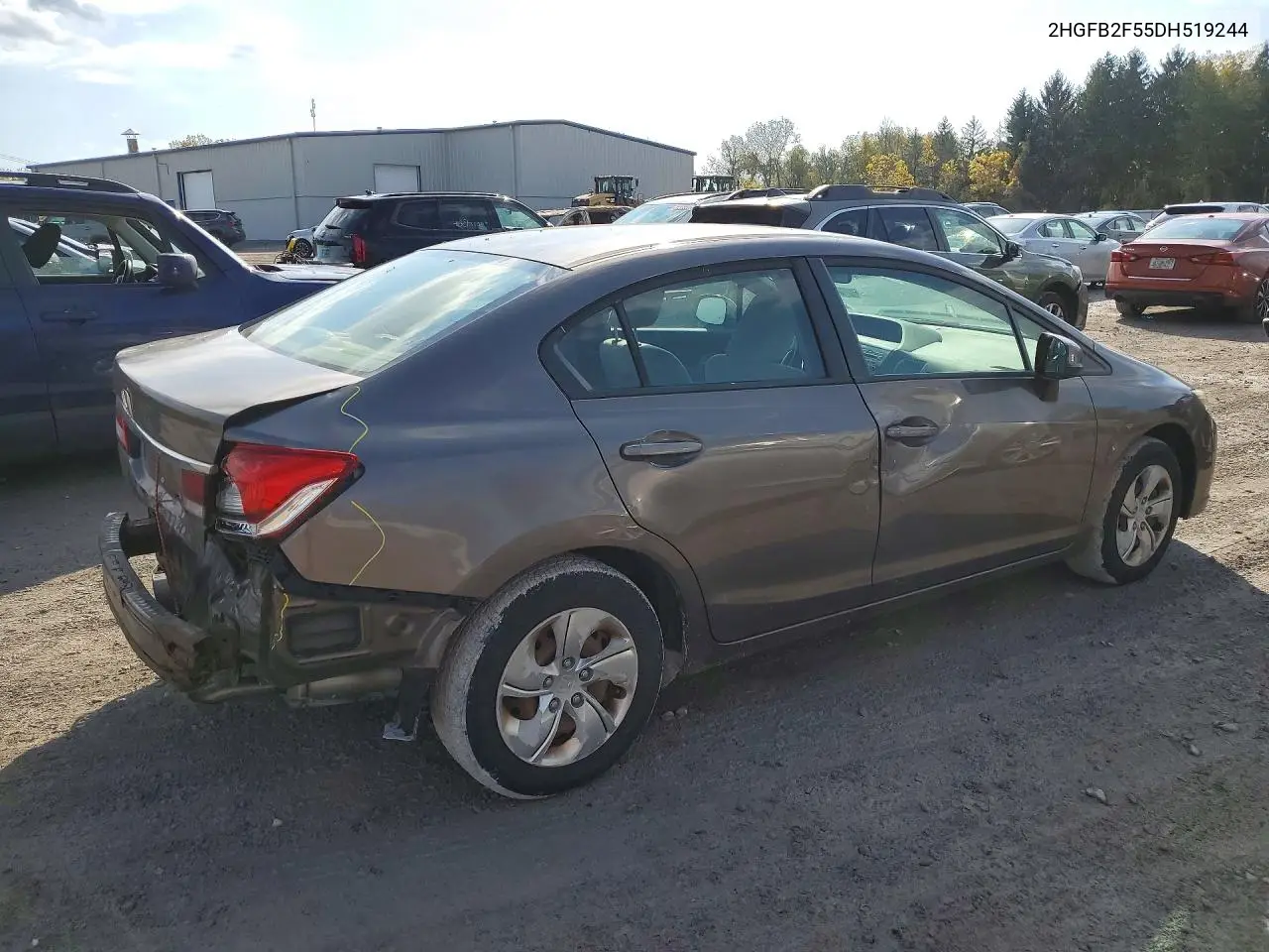 2013 HONDA CIVIC VIN 2HGFB2F55DH519244 — фото 3