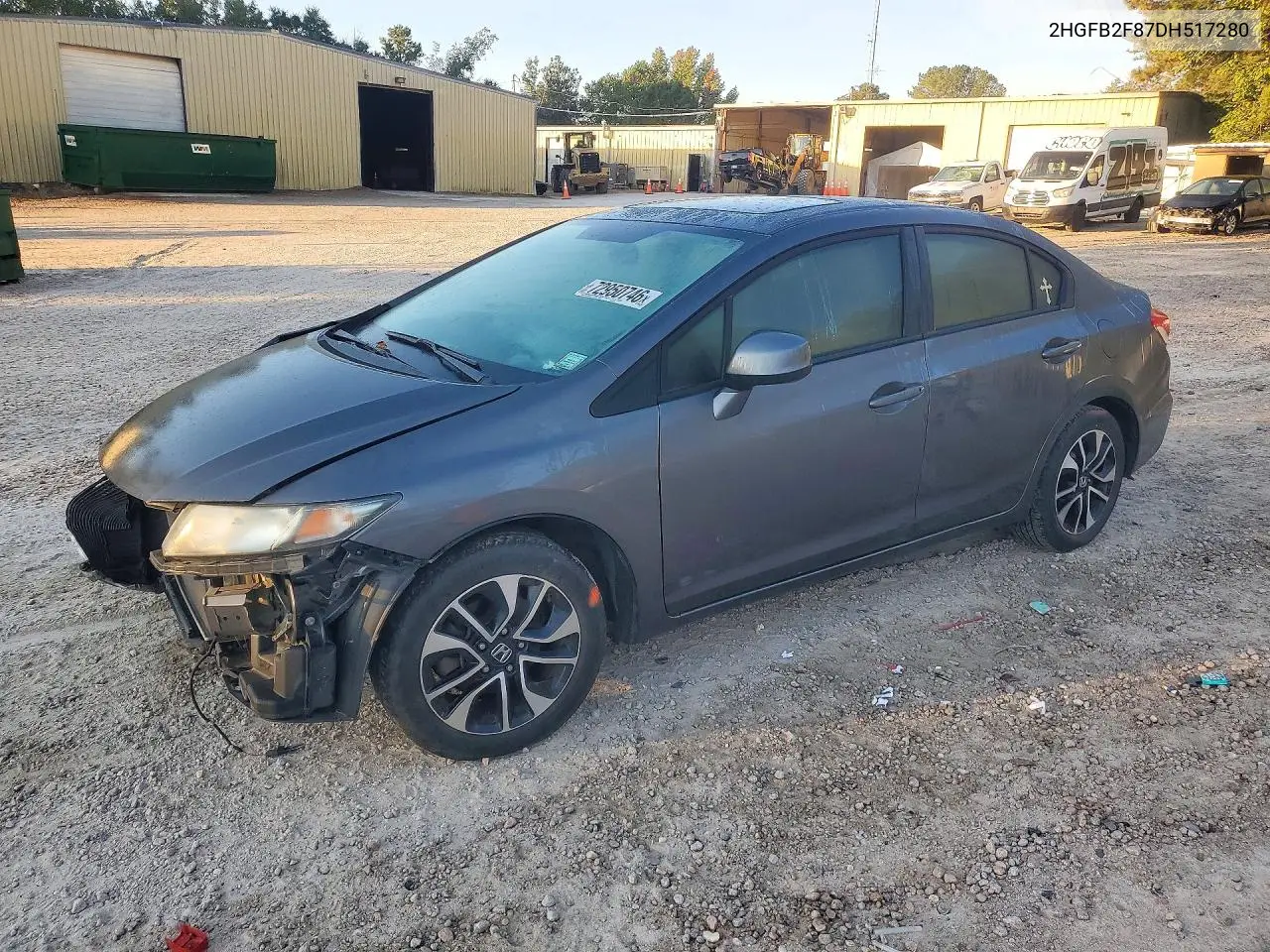HONDA CIVIC 2013, VIN 2HGFB2F87DH517280