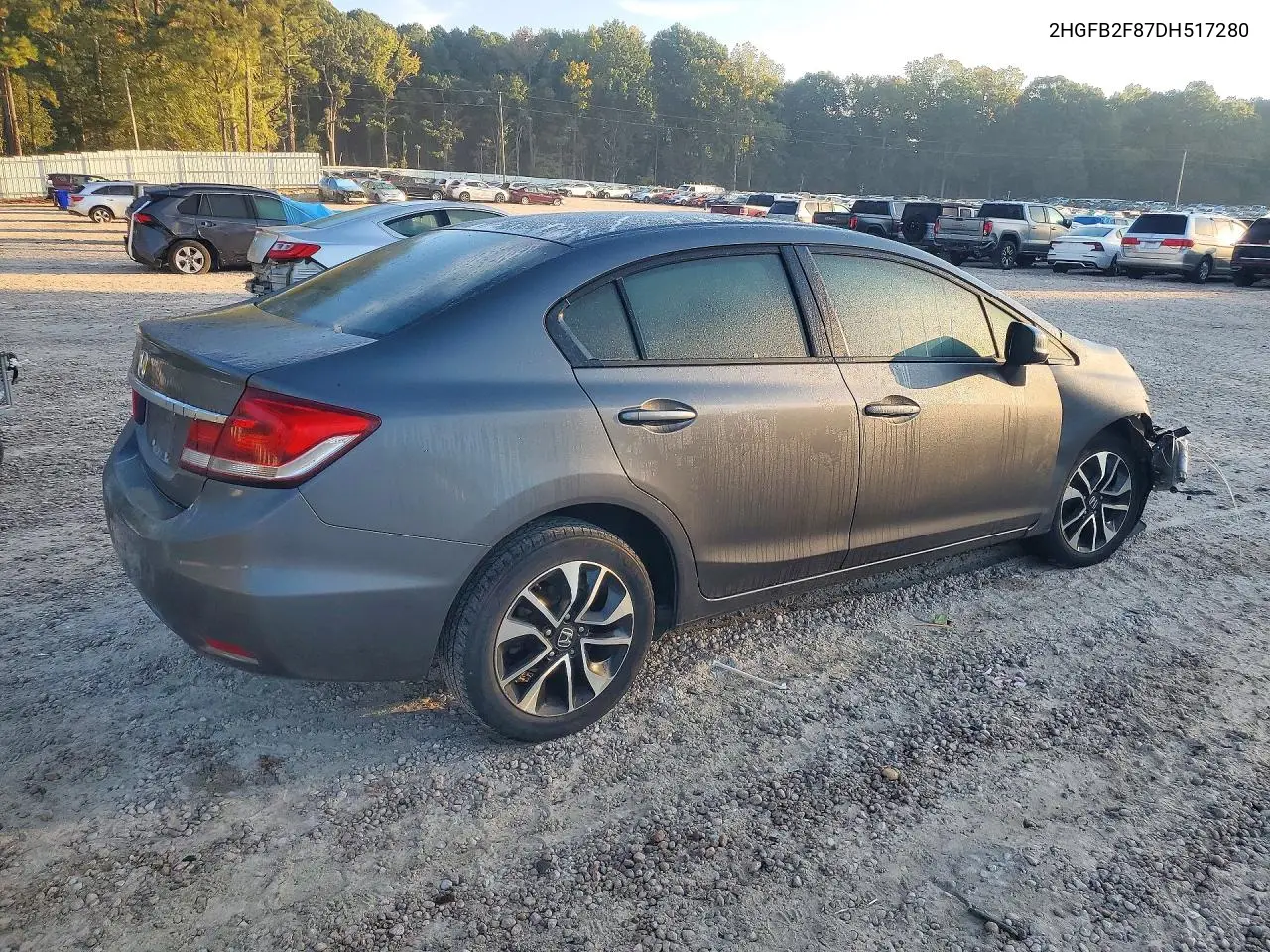 2013 HONDA CIVIC VIN 2HGFB2F87DH517280 — фото 3