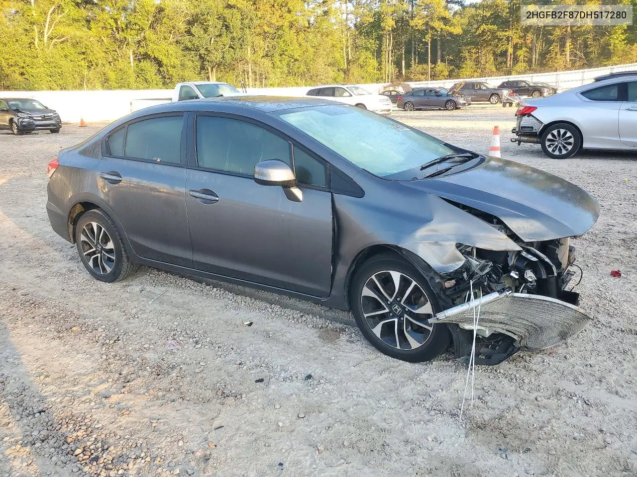 2013 HONDA CIVIC VIN 2HGFB2F87DH517280 — фото 4