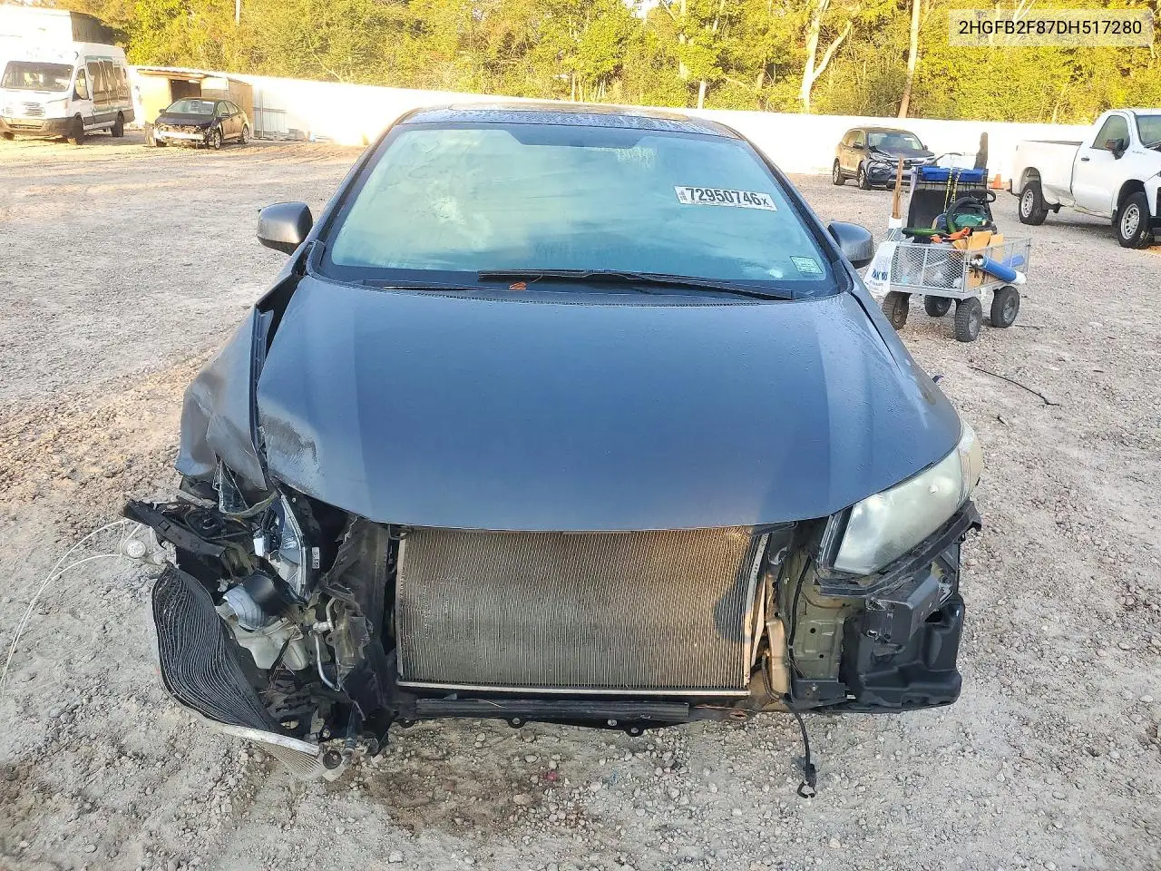 2013 HONDA CIVIC VIN 2HGFB2F87DH517280 — фото 5