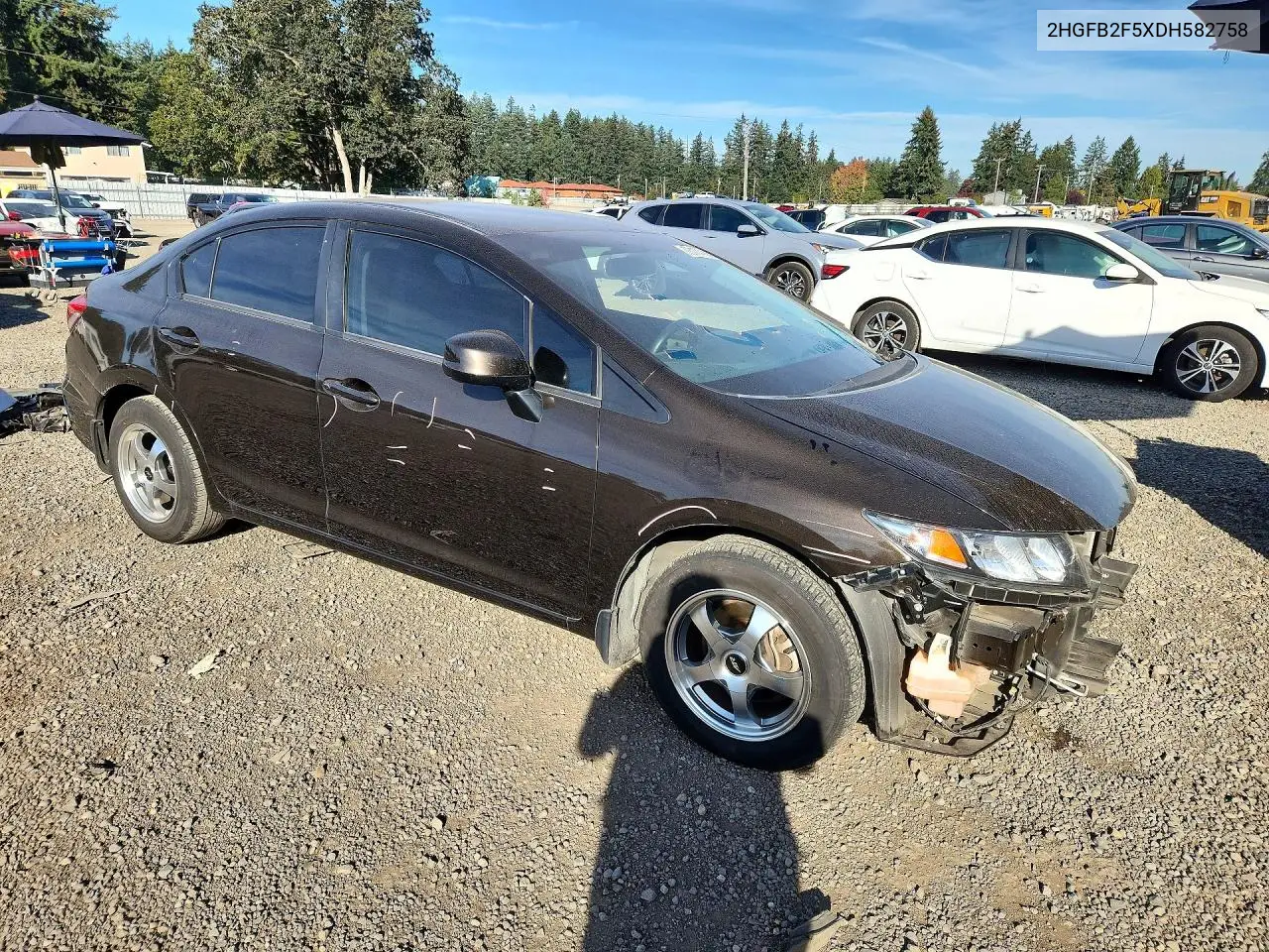2013 HONDA CIVIC VIN 2HGFB2F5XDH582758 — фото 4
