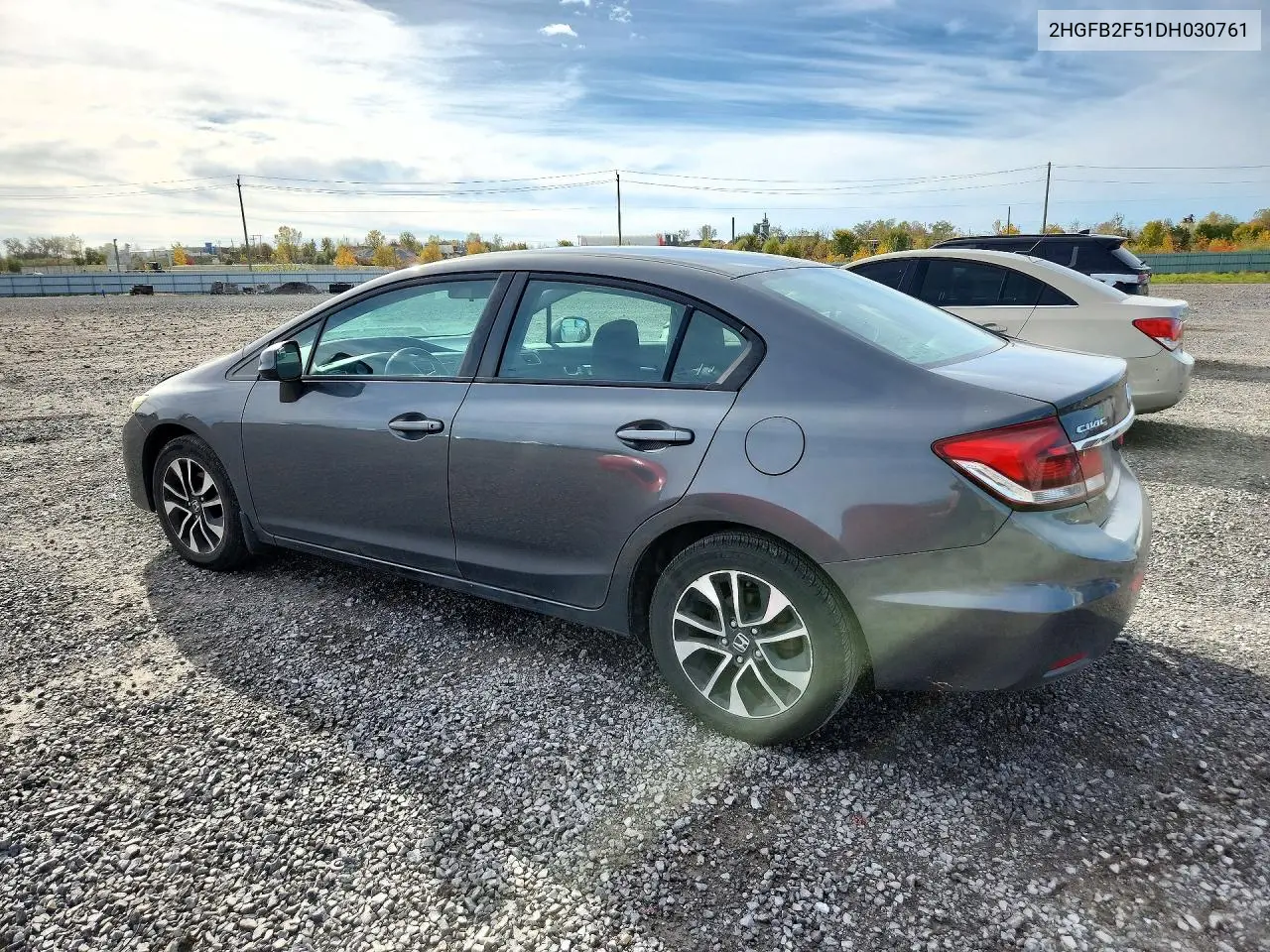 2013 HONDA CIVIC VIN 2HGFB2F51DH030761 — фото 2
