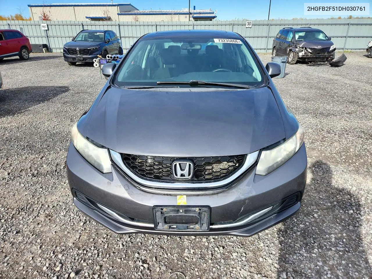 2013 HONDA CIVIC VIN 2HGFB2F51DH030761 — фото 5