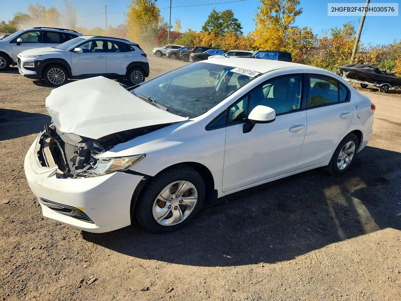 HONDA CIVIC 2013, VIN 2HGFB2F47DH030576