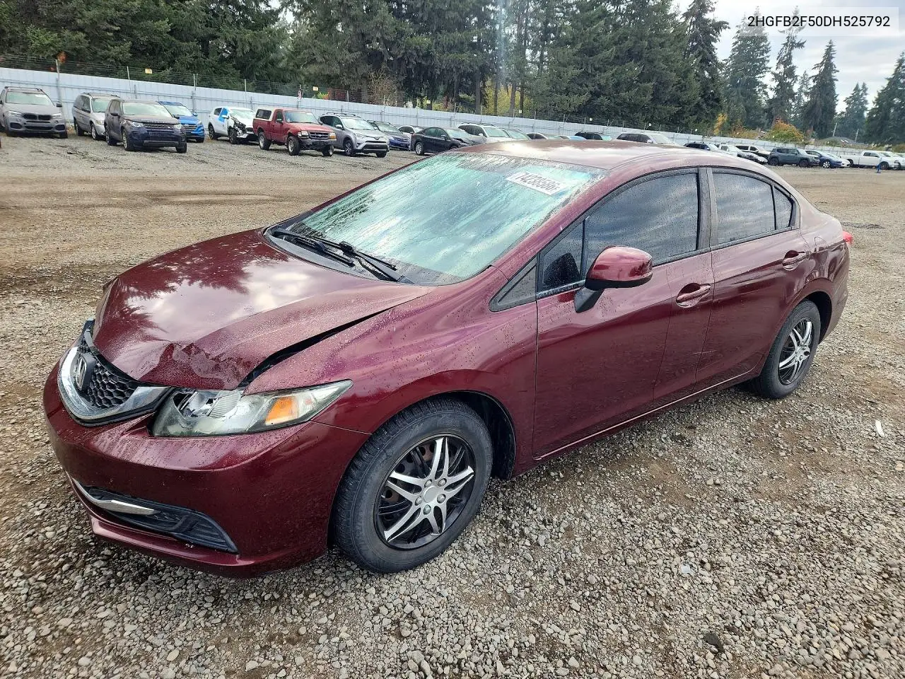 HONDA CIVIC 2013, VIN 2HGFB2F50DH525792