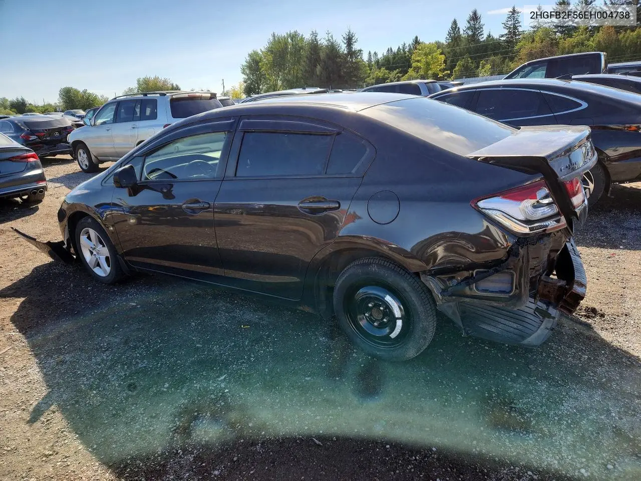 2014 HONDA CIVIC VIN 2HGFB2F56EH004738 — фото 2