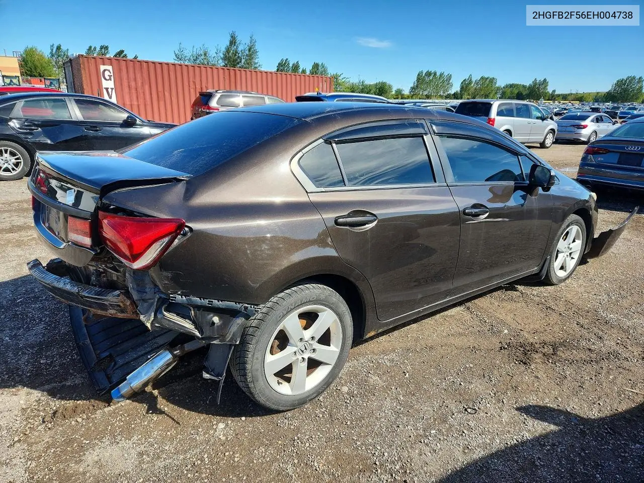2014 HONDA CIVIC VIN 2HGFB2F56EH004738 — фото 3
