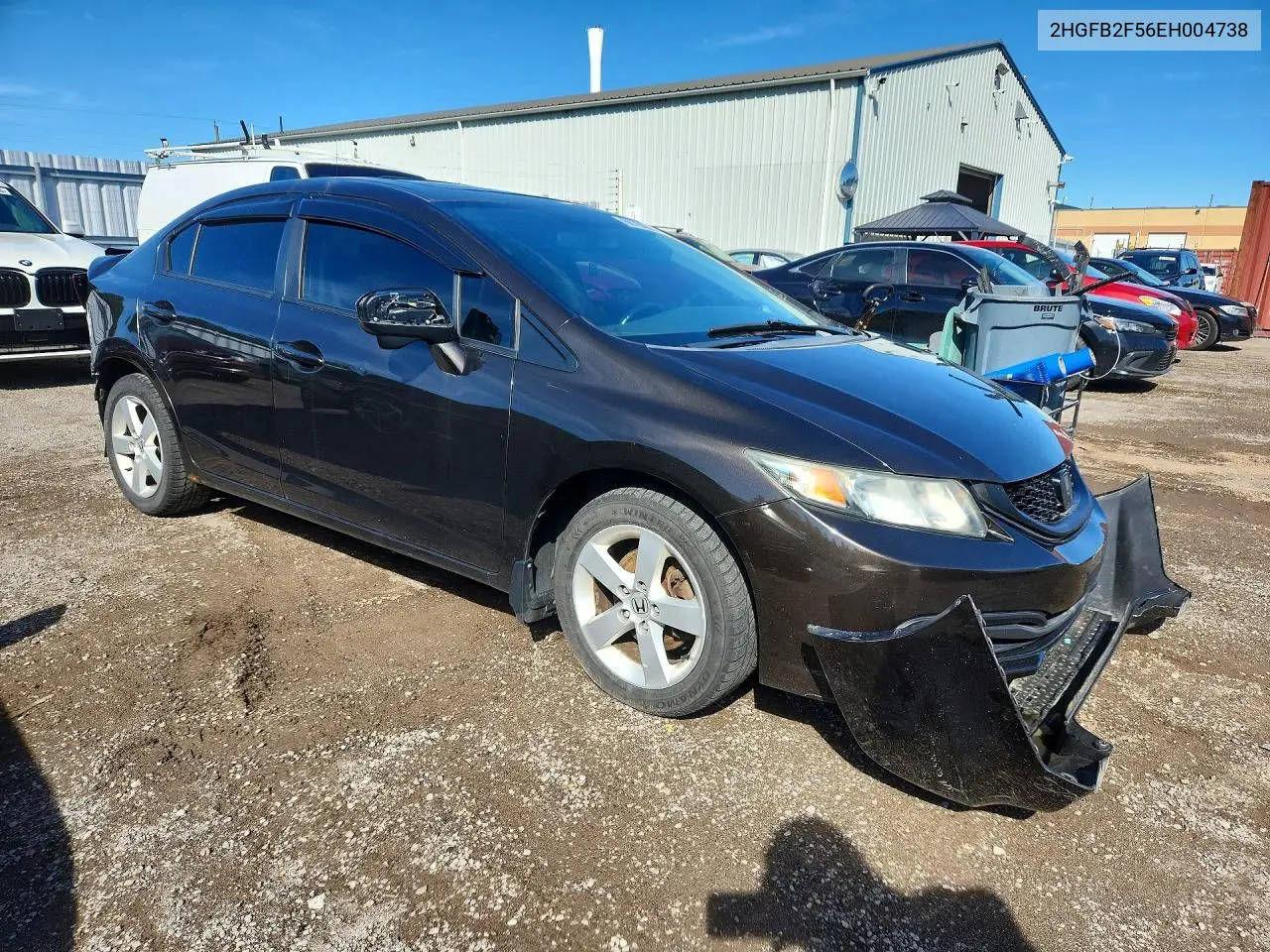2014 HONDA CIVIC VIN 2HGFB2F56EH004738 — фото 4