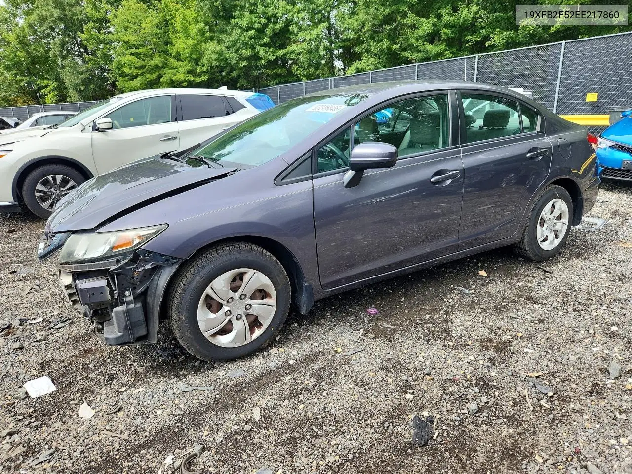 HONDA CIVIC 2014, VIN 19XFB2F52EE217860