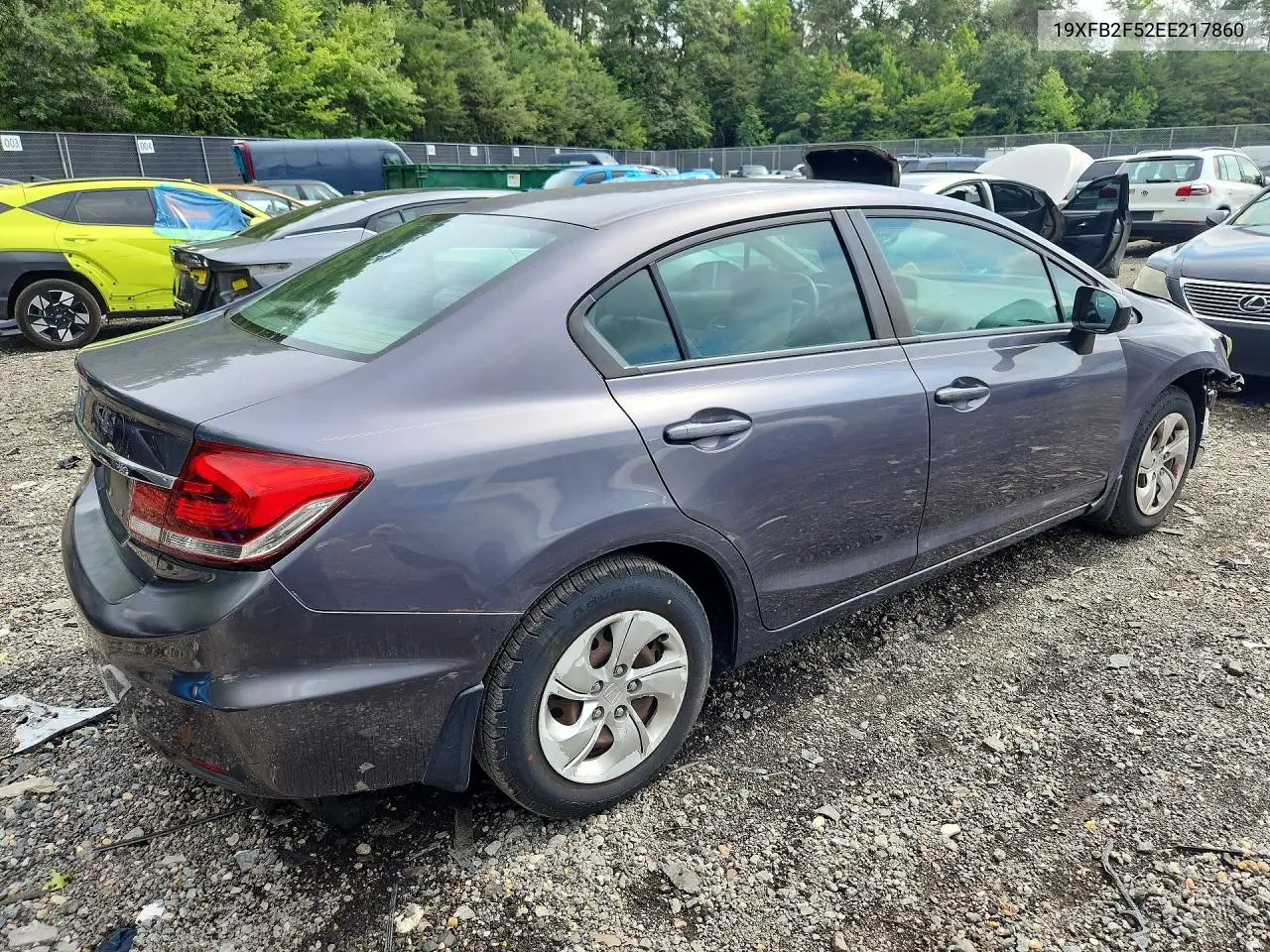 2014 HONDA CIVIC VIN 19XFB2F52EE217860 — фото 3