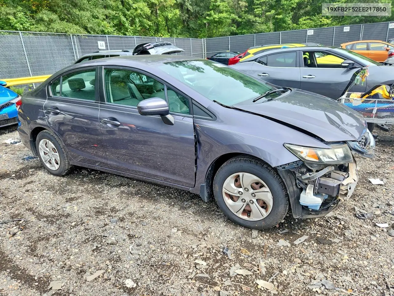 2014 HONDA CIVIC VIN 19XFB2F52EE217860 — фото 4