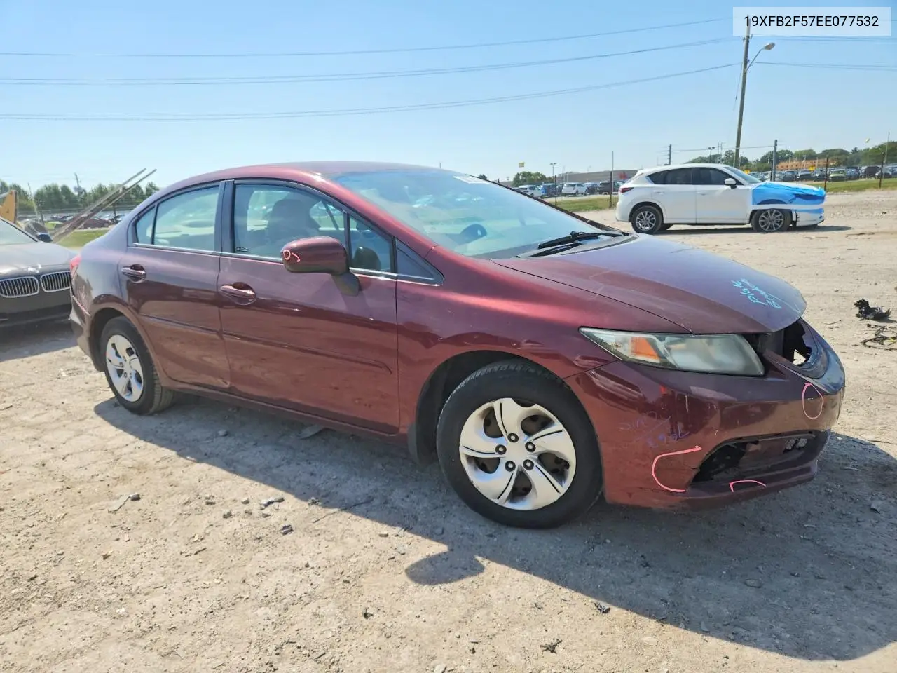 2014 HONDA CIVIC VIN 19XFB2F57EE077532 — фото 4