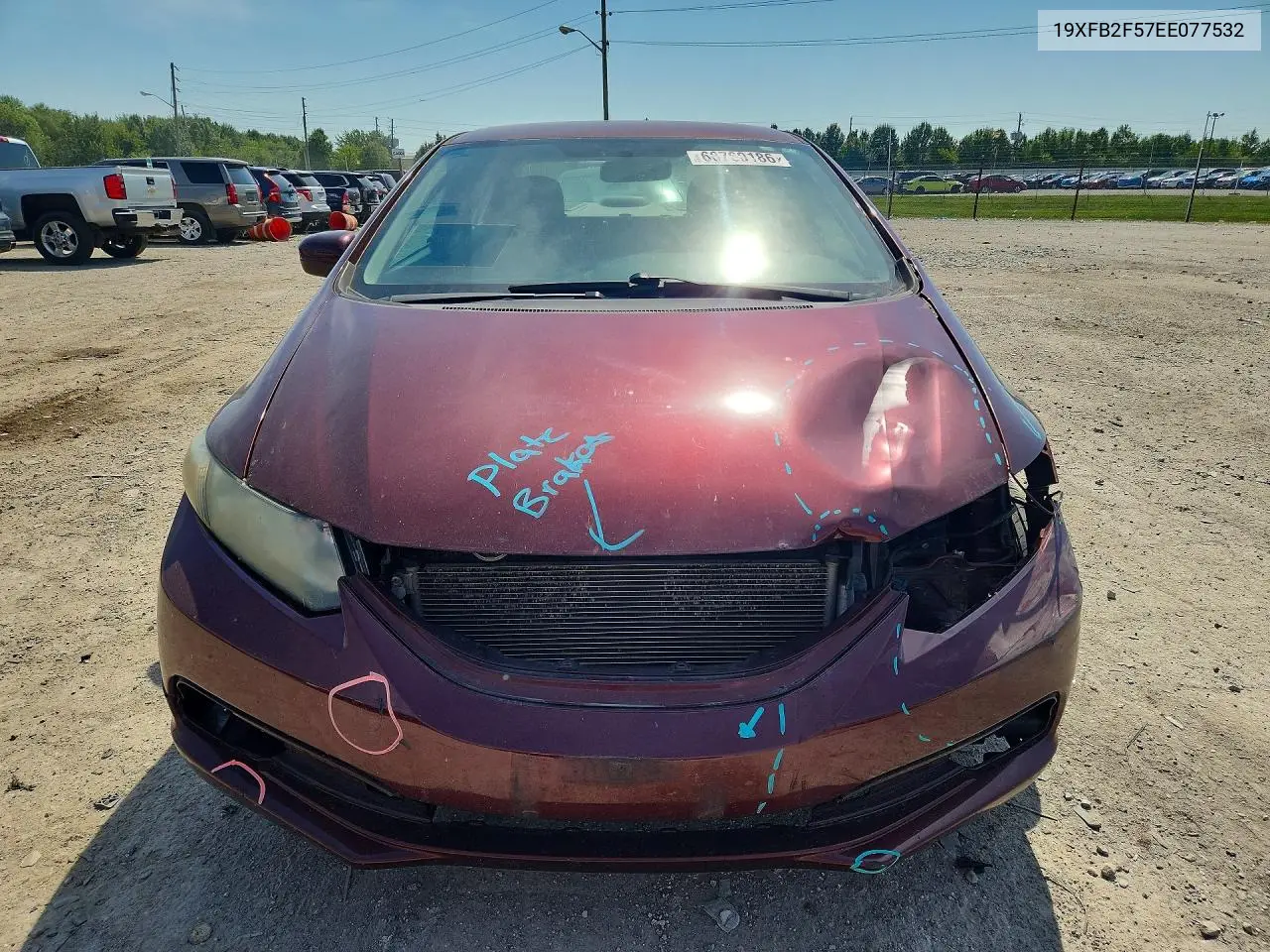 2014 HONDA CIVIC VIN 19XFB2F57EE077532 — фото 5