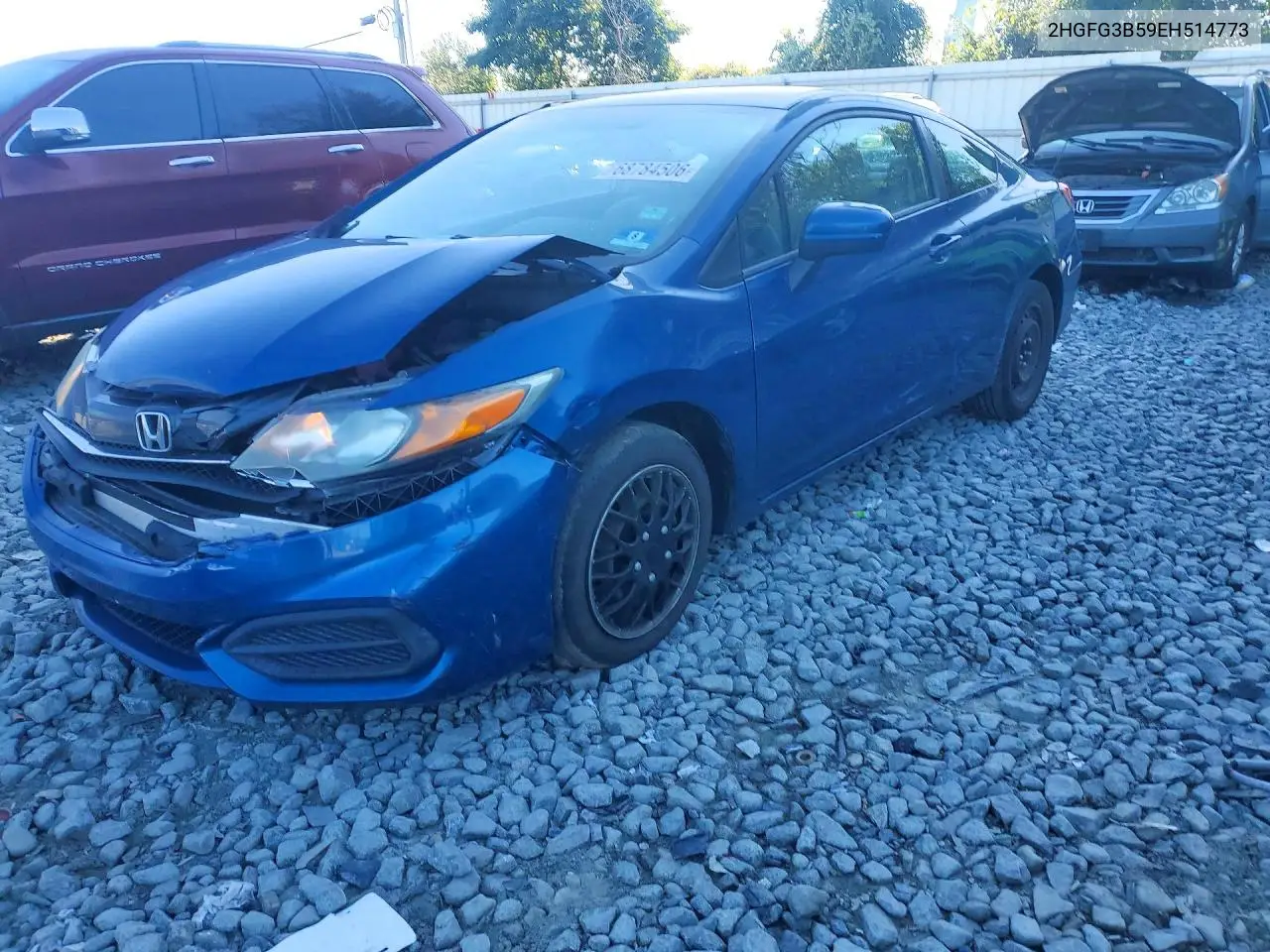 HONDA CIVIC 2014, VIN 2HGFG3B59EH514773