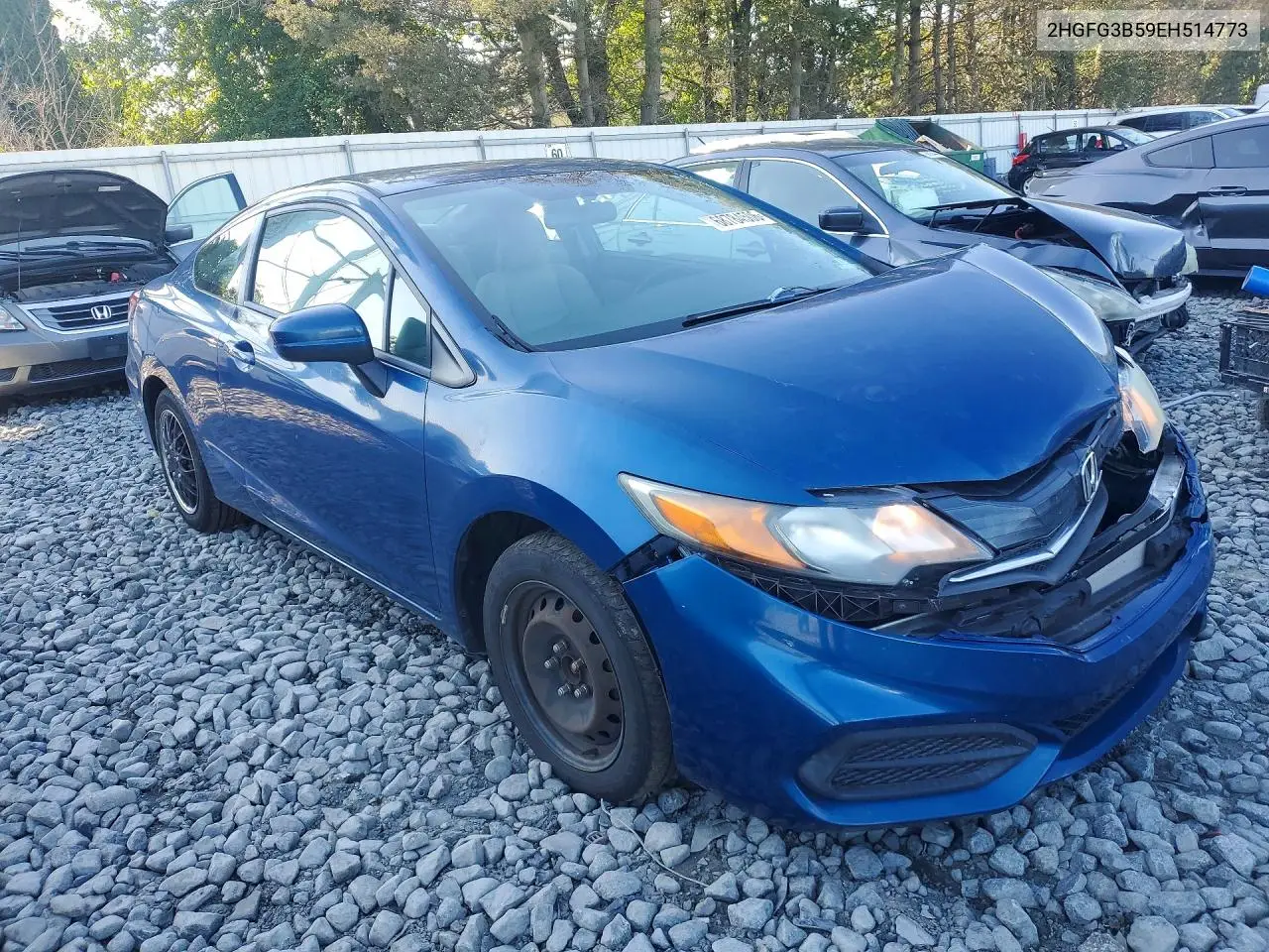 2014 HONDA CIVIC VIN 2HGFG3B59EH514773 — фото 4