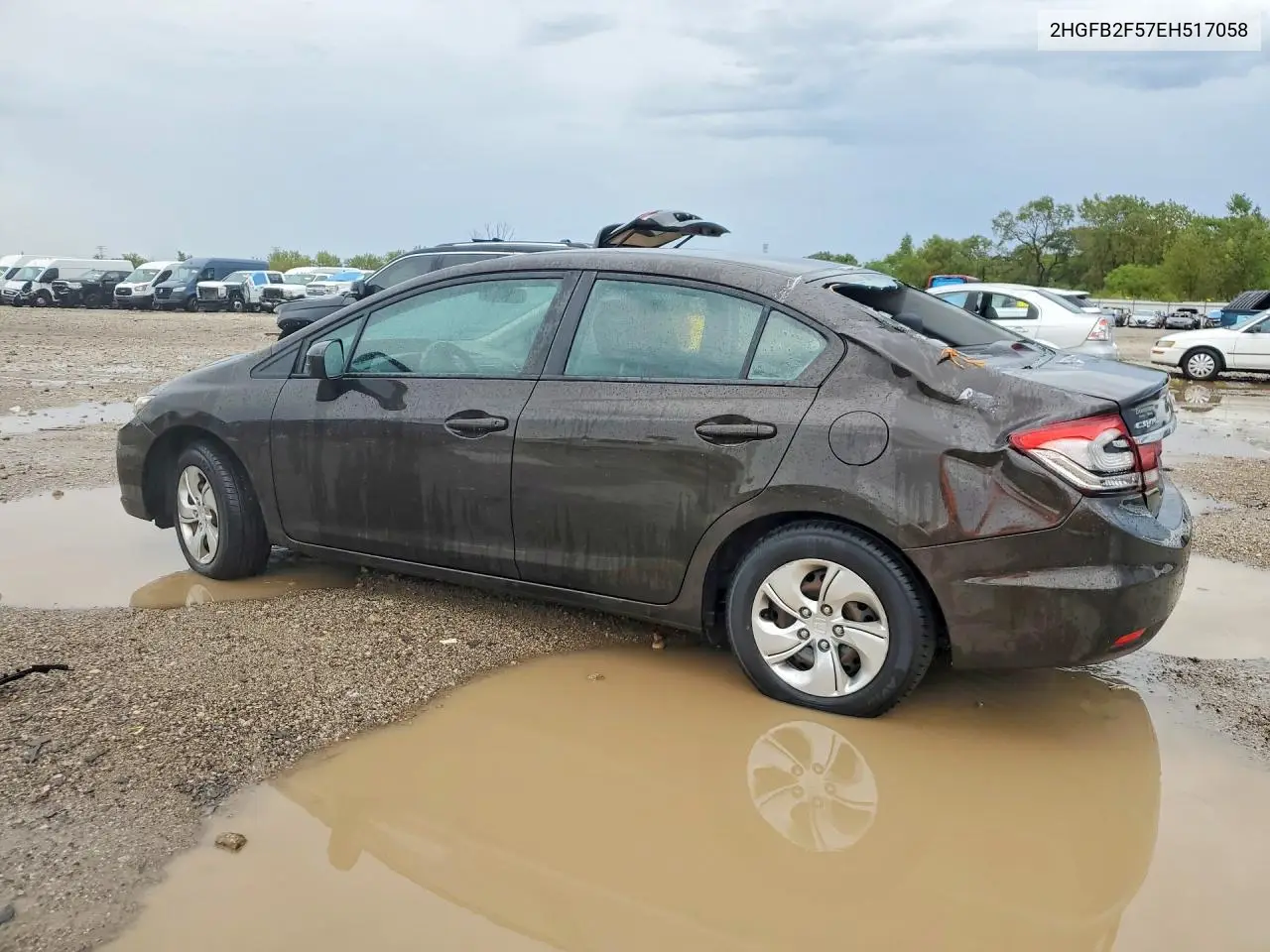 2014 HONDA CIVIC VIN 2HGFB2F57EH517058 — фото 2