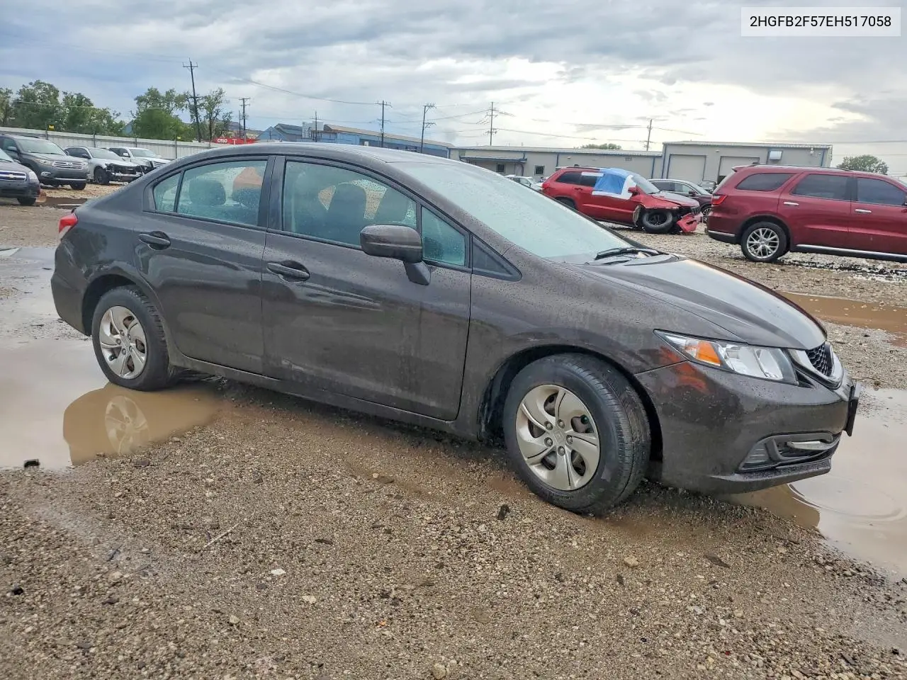 2014 HONDA CIVIC VIN 2HGFB2F57EH517058 — фото 4