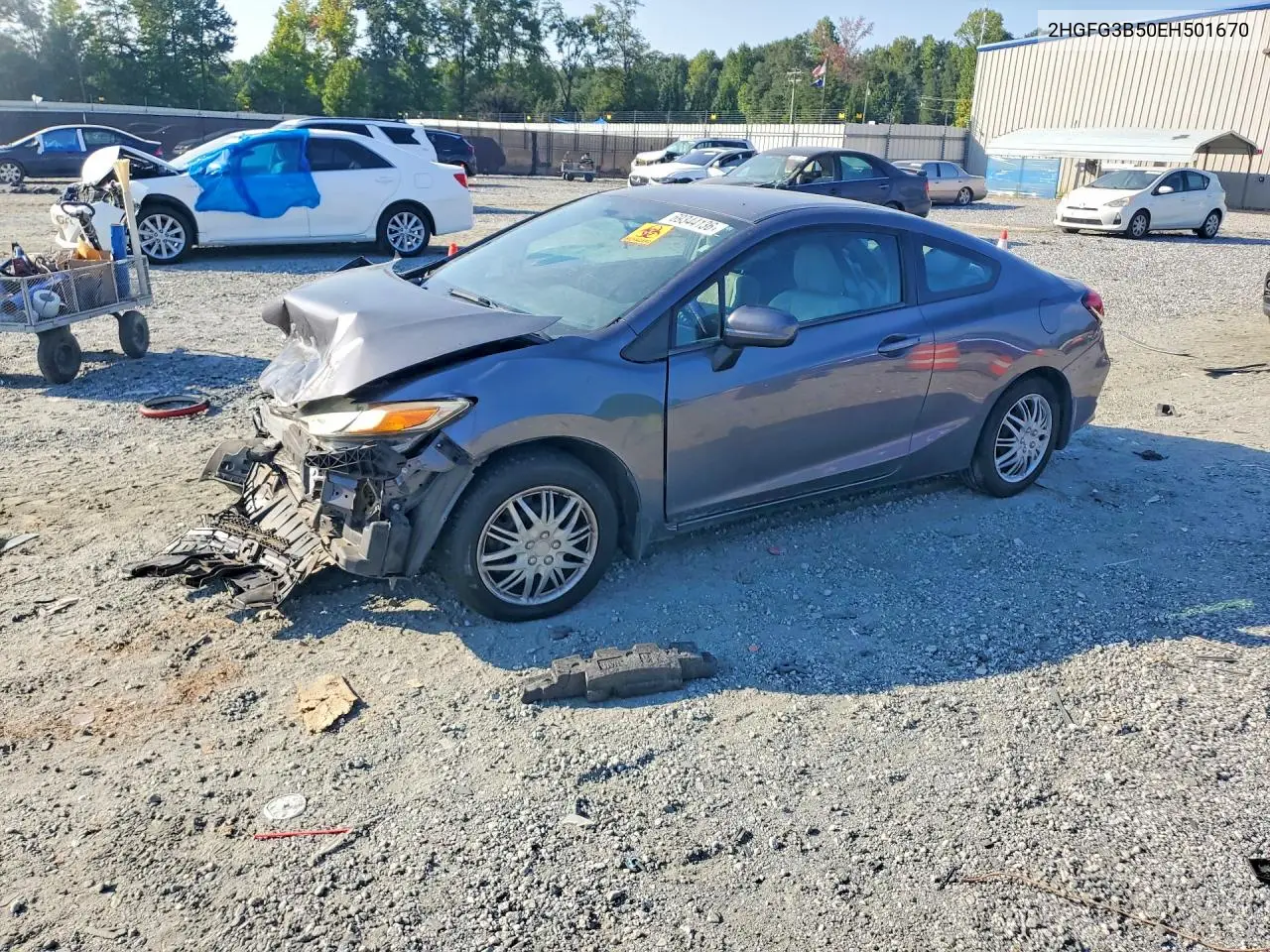 HONDA CIVIC 2014, VIN 2HGFG3B50EH501670