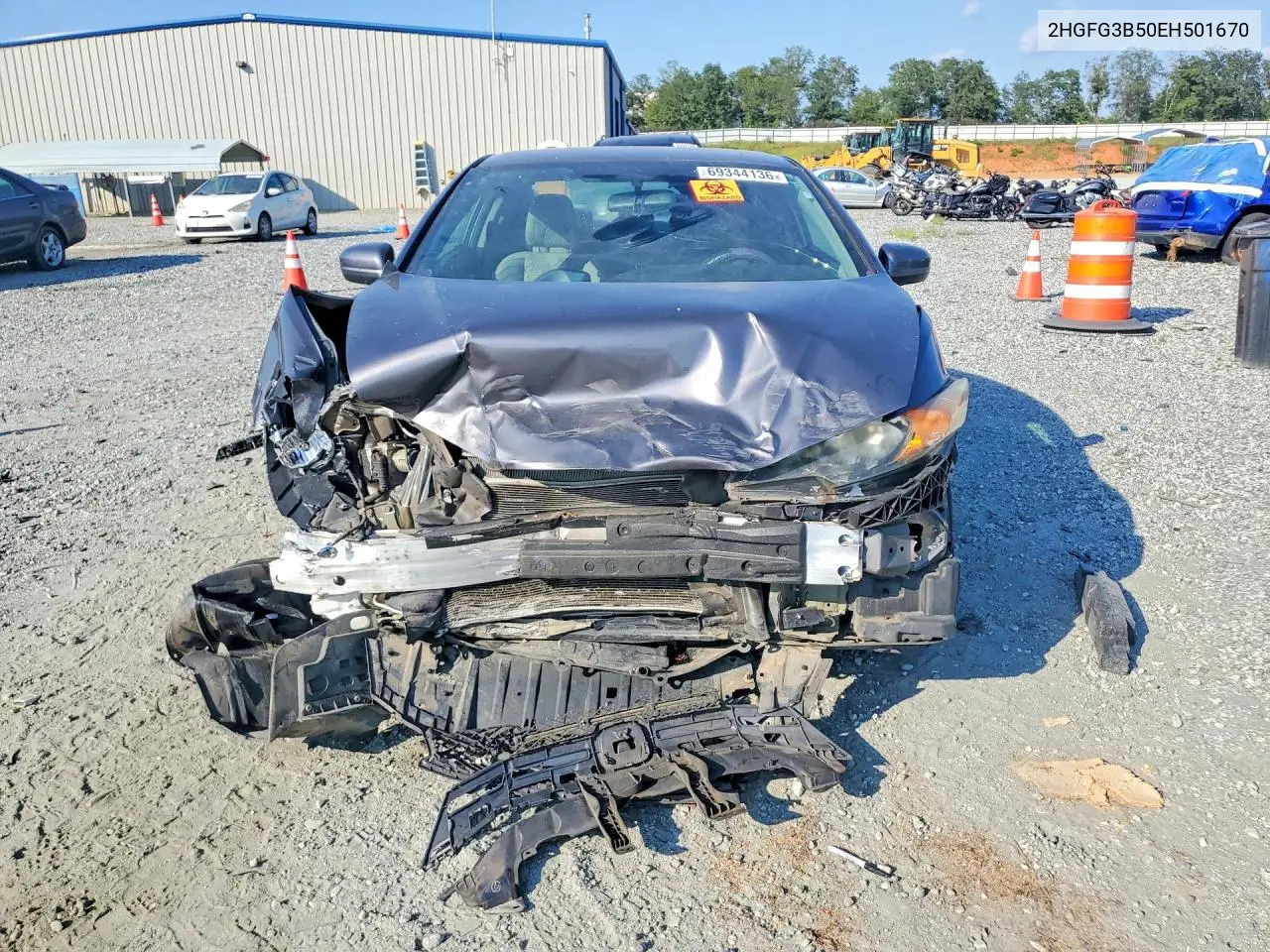 2014 HONDA CIVIC VIN 2HGFG3B50EH501670 — фото 5