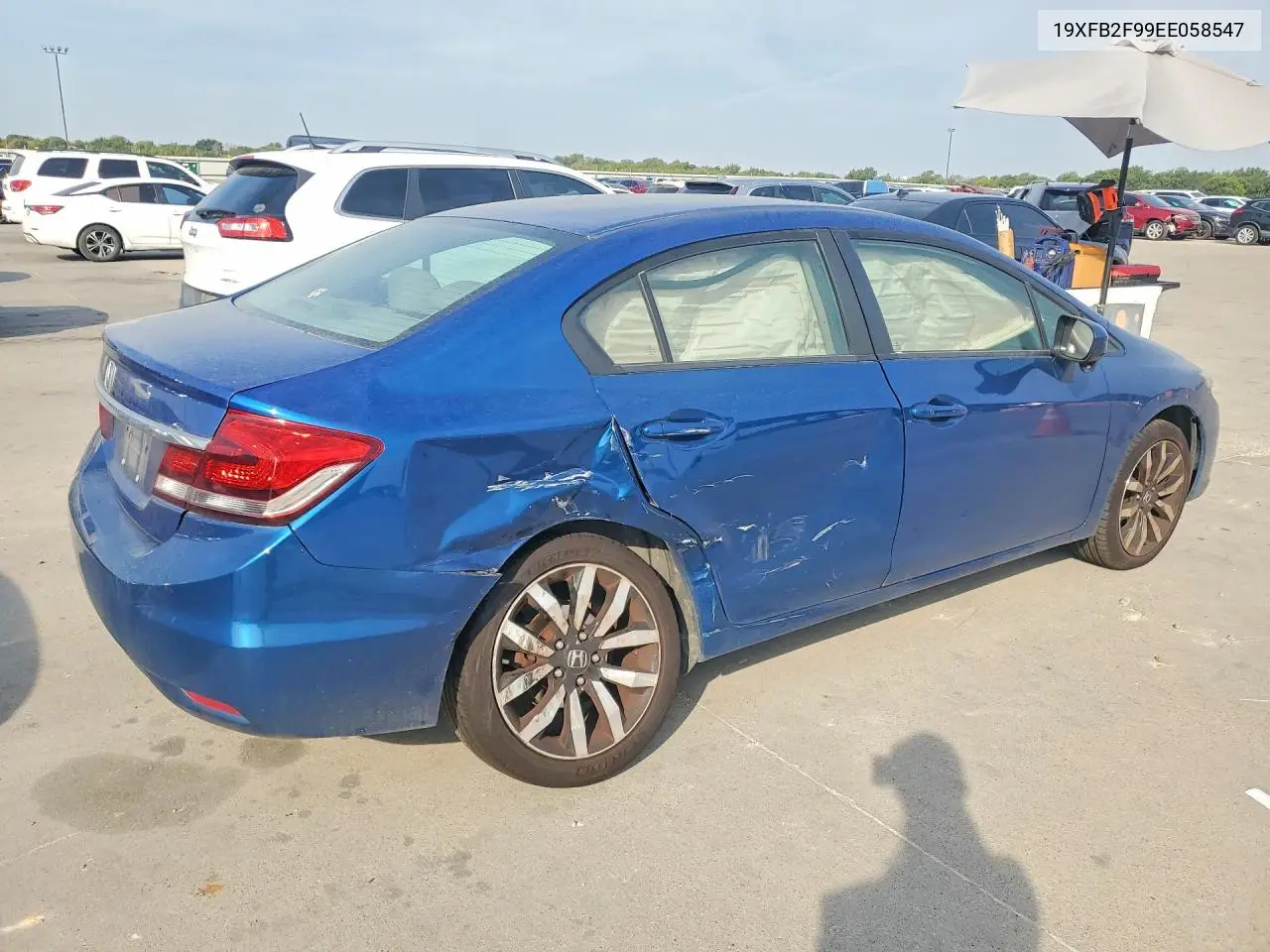 2014 HONDA CIVIC VIN 19XFB2F99EE058547 — фото 3