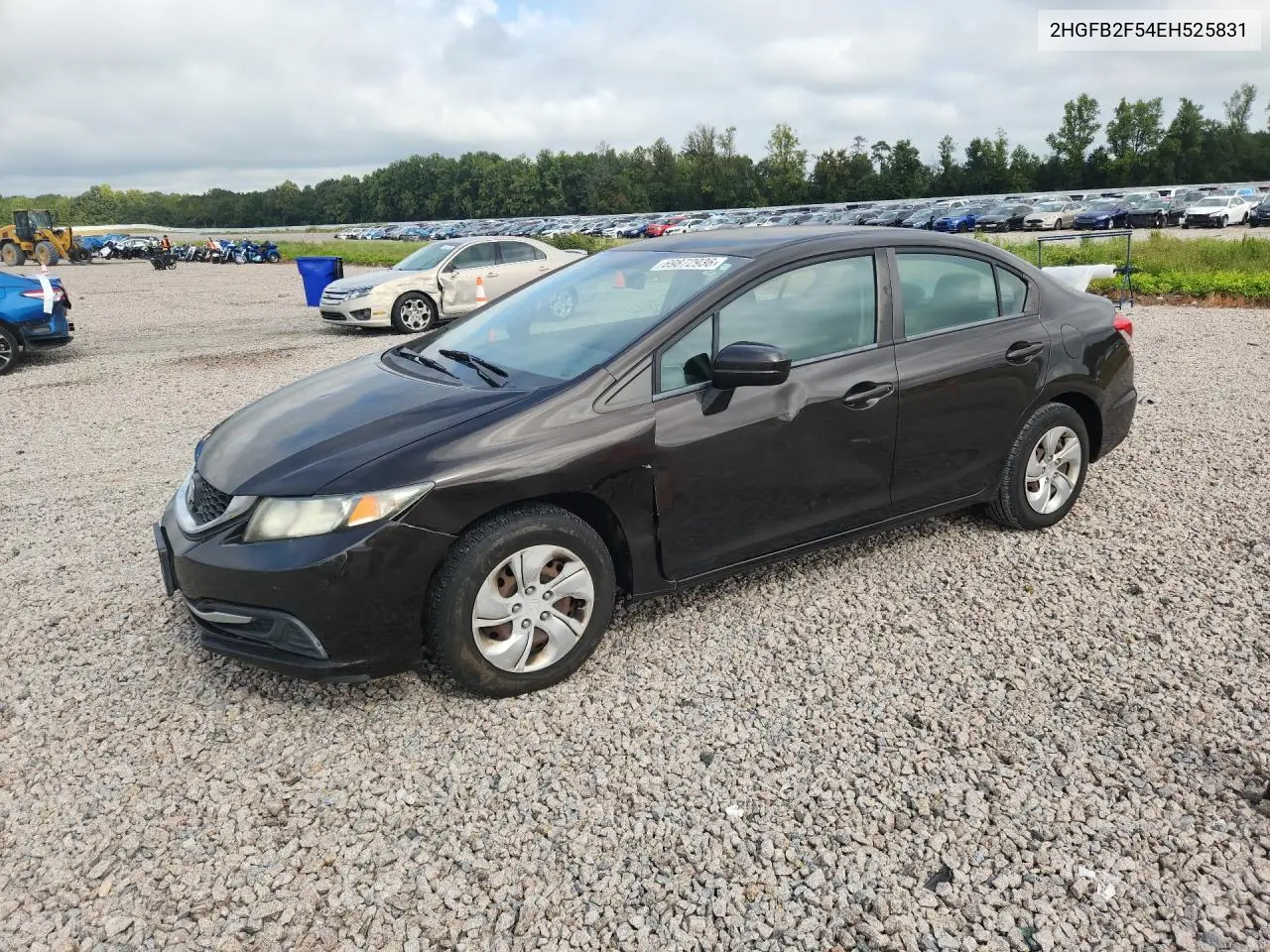 2014 HONDA CIVIC VIN 2HGFB2F54EH525831 — фото 3