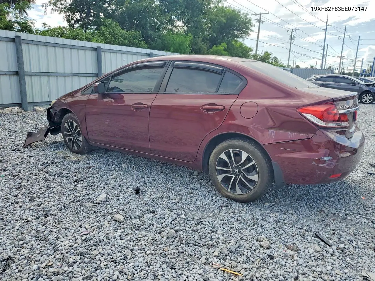 2014 HONDA CIVIC VIN 19XFB2F83EE073147 — фото 2
