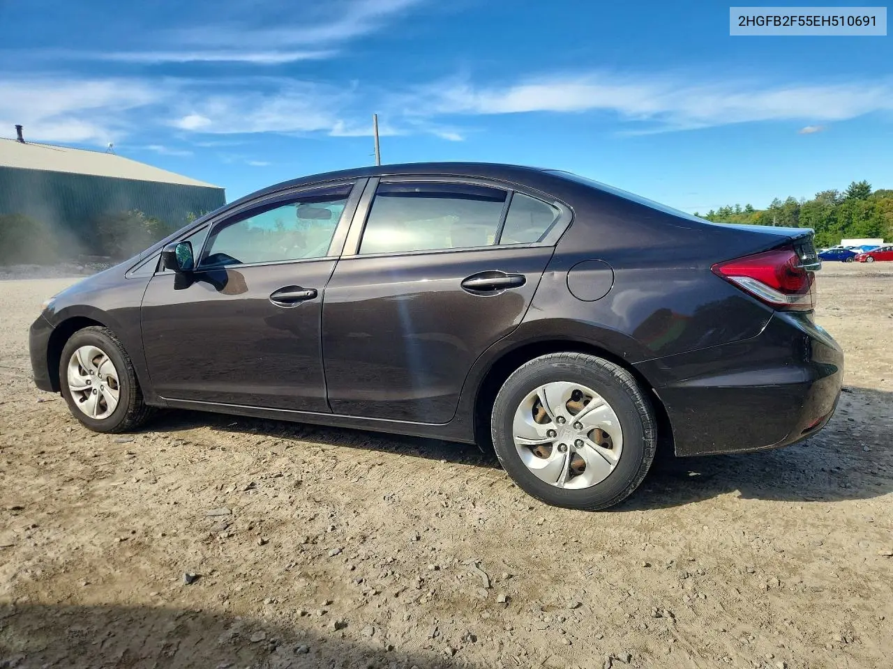 2014 HONDA CIVIC VIN 2HGFB2F55EH510691 — фото 2