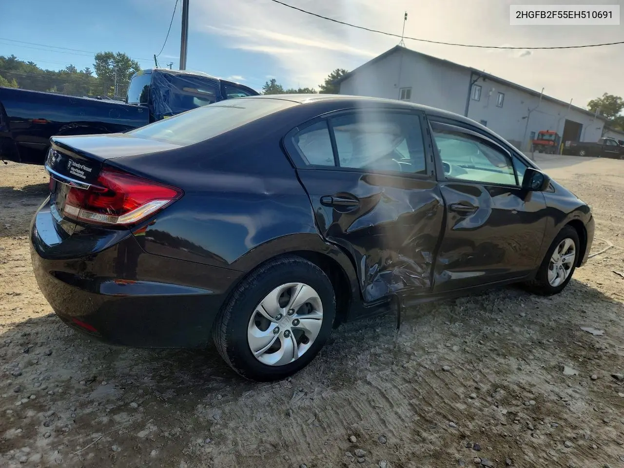 2014 HONDA CIVIC VIN 2HGFB2F55EH510691 — фото 3