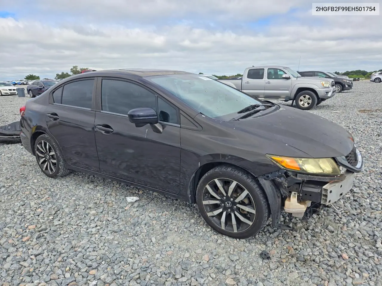 2014 HONDA CIVIC VIN 2HGFB2F99EH501754 — фото 4