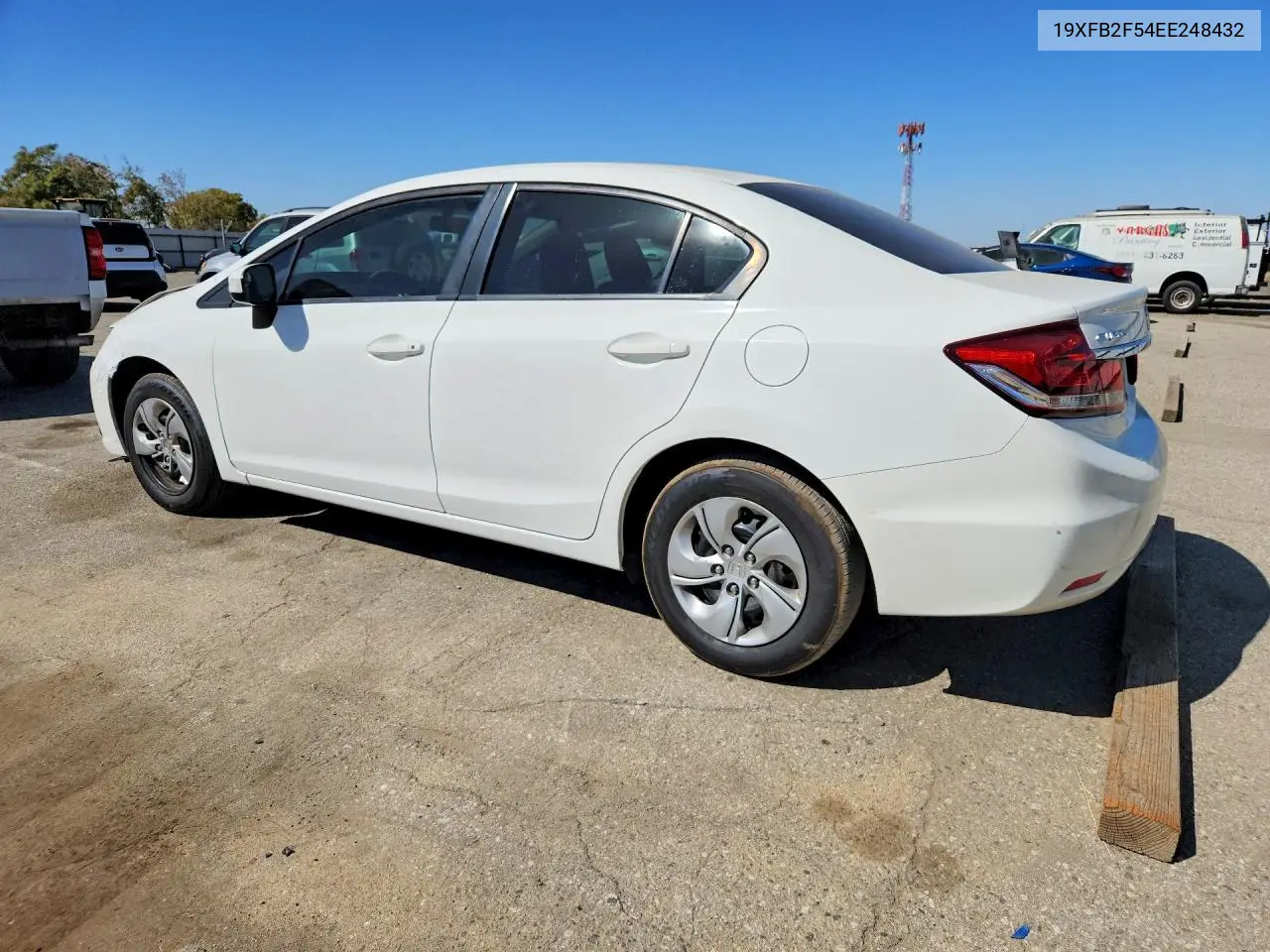 2014 HONDA CIVIC VIN 19XFB2F54EE248432 — фото 2