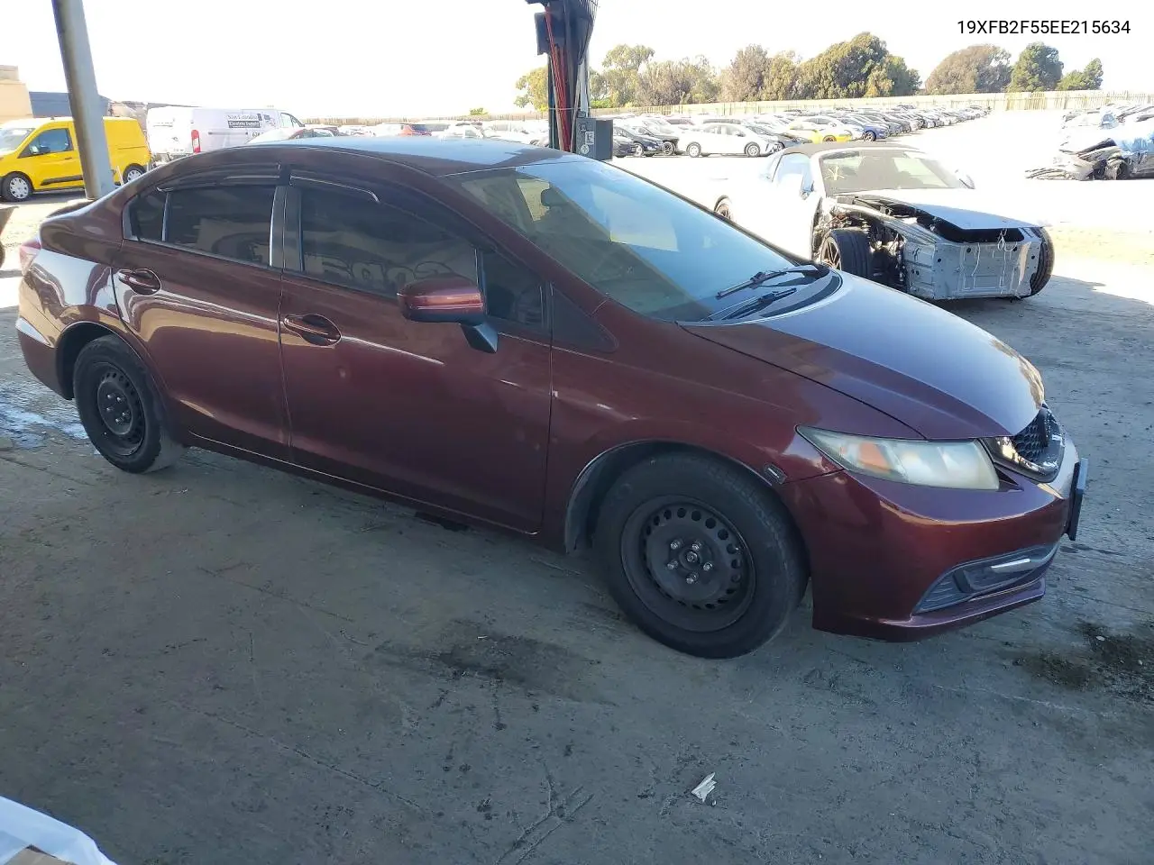 2014 HONDA CIVIC VIN 19XFB2F55EE215634 — фото 4