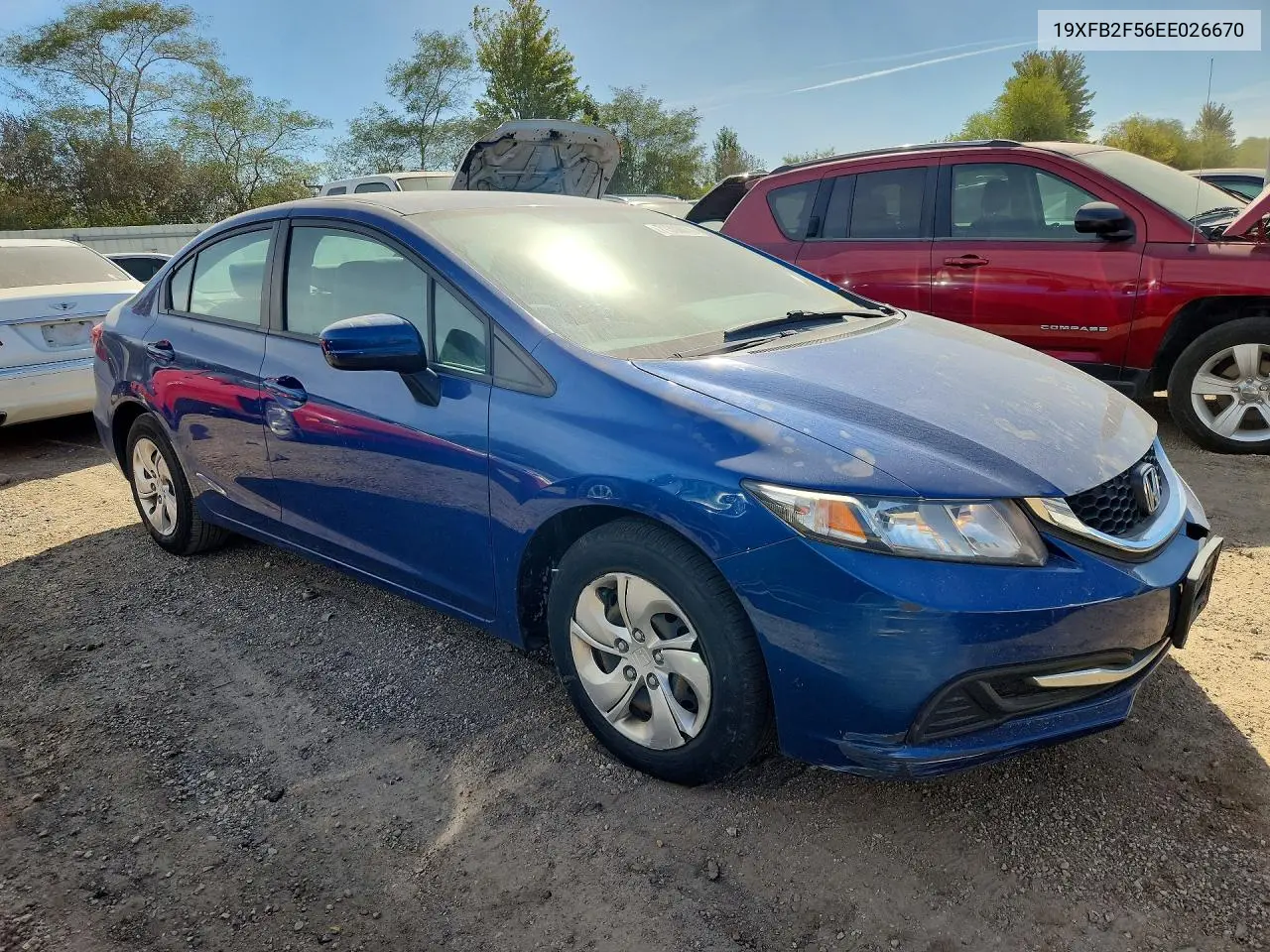 2014 HONDA CIVIC VIN 19XFB2F56EE026670 — фото 4