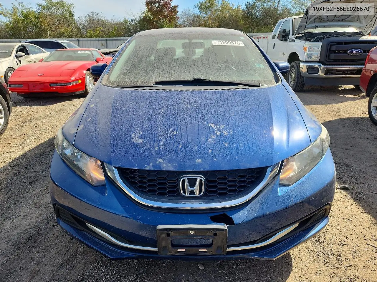 2014 HONDA CIVIC VIN 19XFB2F56EE026670 — фото 5