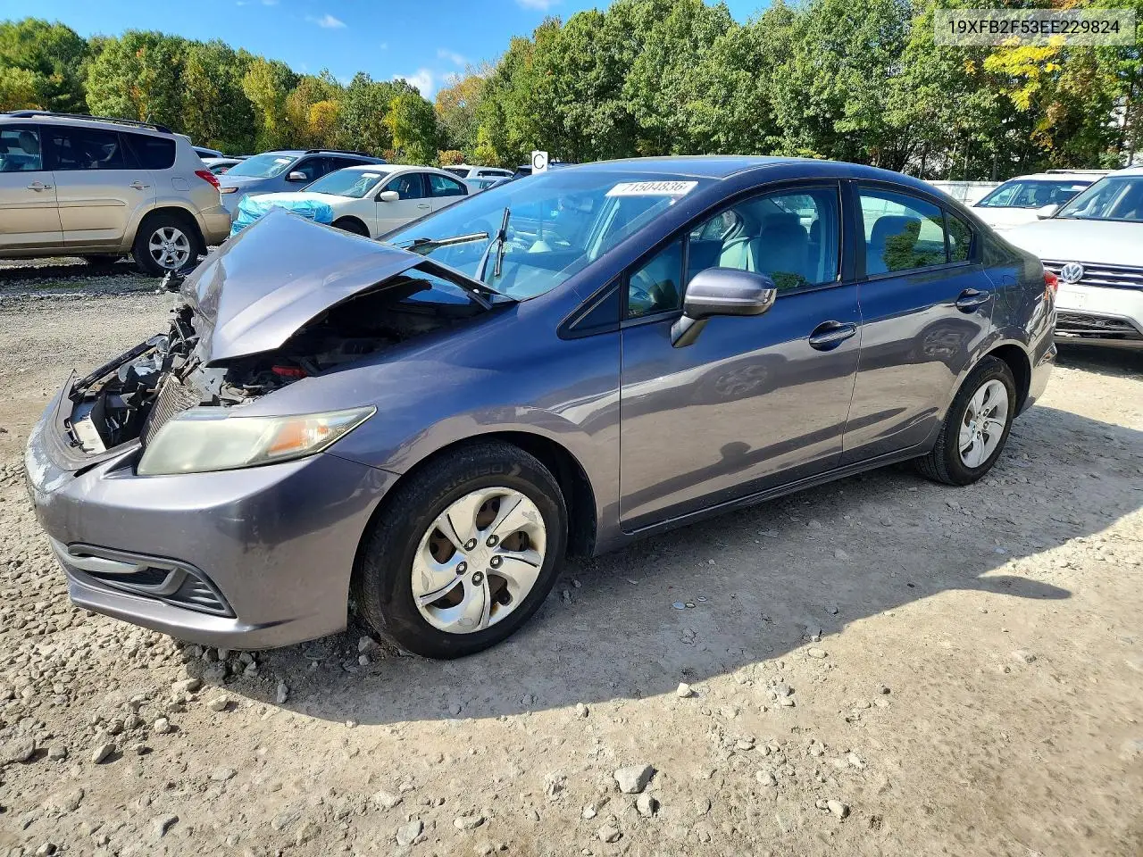 HONDA CIVIC 2014, VIN 19XFB2F53EE229824