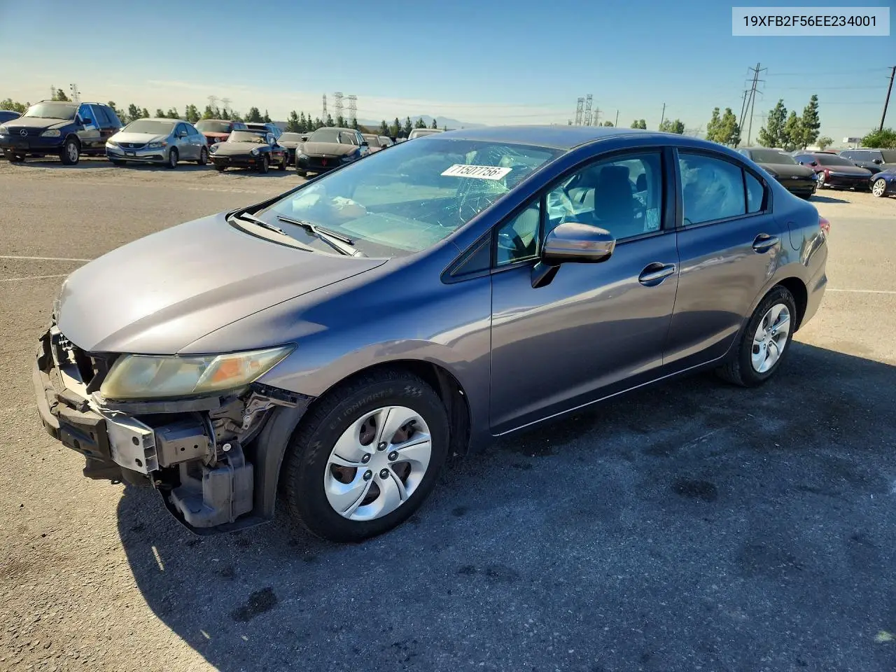 HONDA CIVIC 2014, VIN 19XFB2F56EE234001