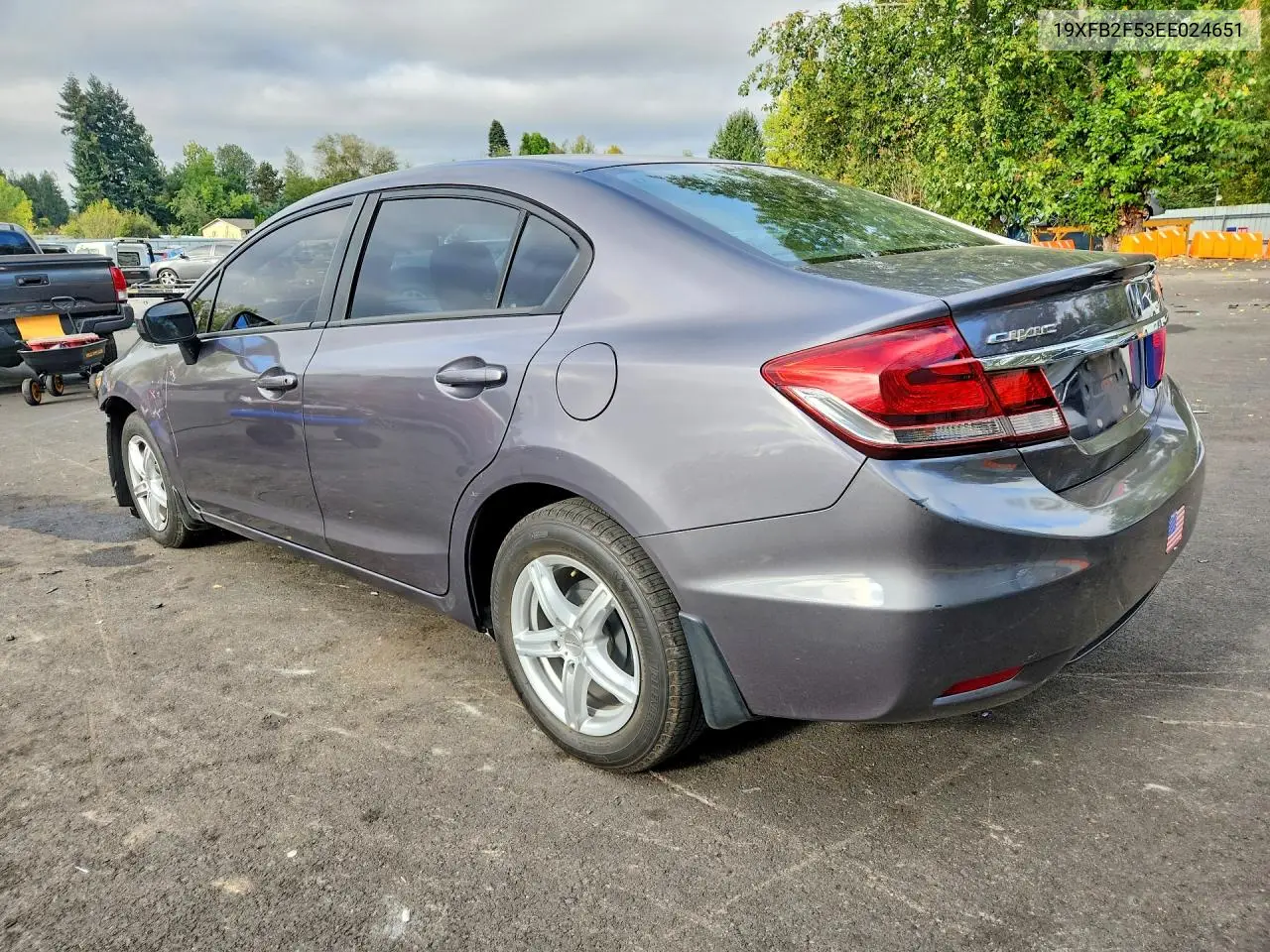 2014 HONDA CIVIC VIN 19XFB2F53EE024651 — фото 2