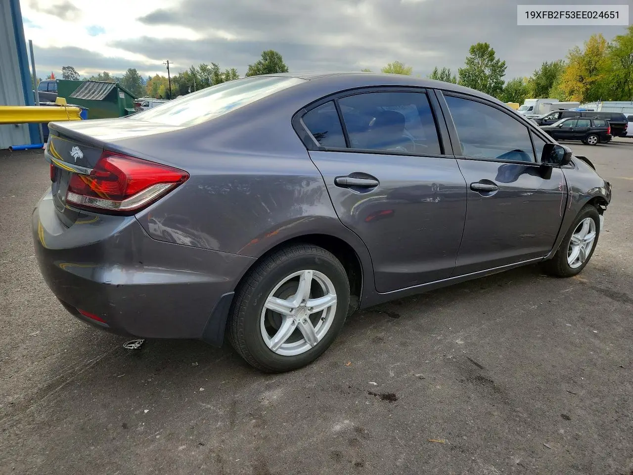 2014 HONDA CIVIC VIN 19XFB2F53EE024651 — фото 3